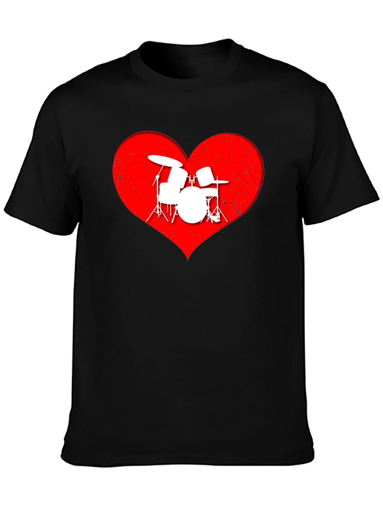Drummer Heartbeat T-Shirt - Music Lover Tee