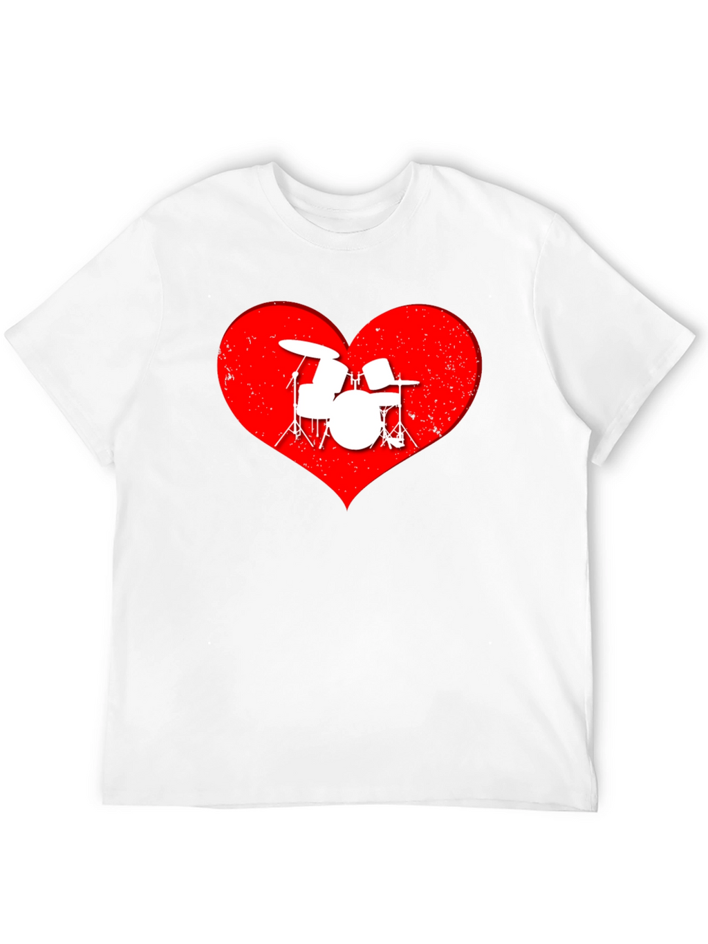 Drummer Heartbeat T-Shirt - Music Lover Tee