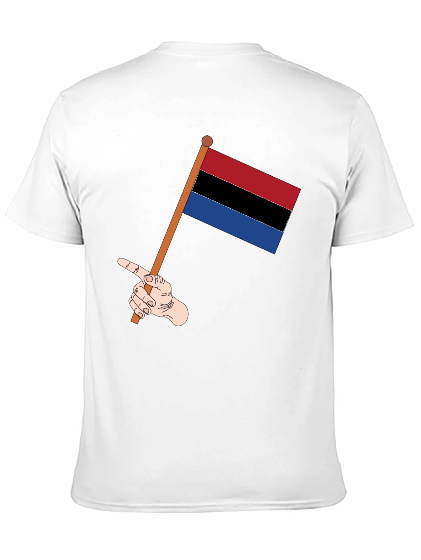 Striped Flag Graphic Tee - Black