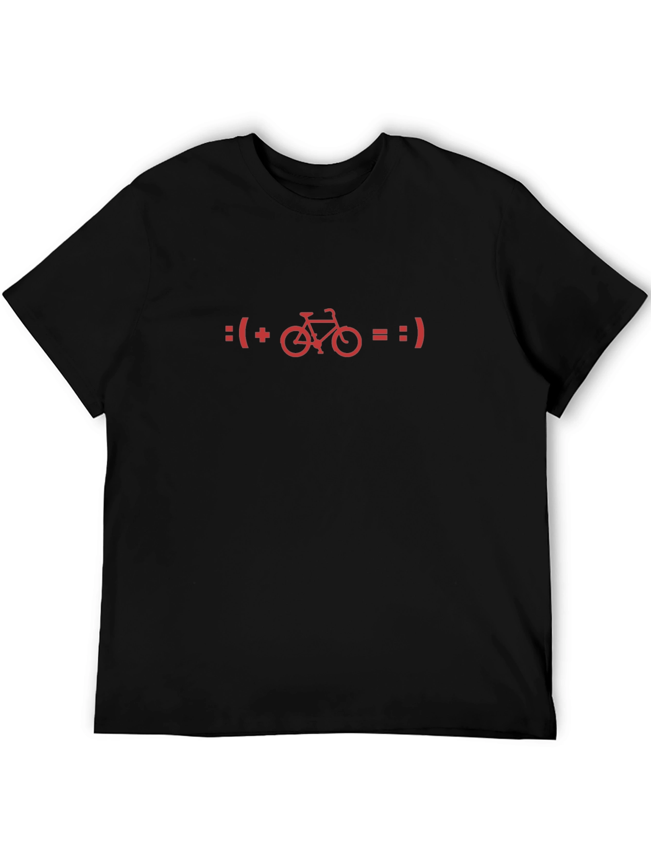 Funny Bicycle Equation Black T-Shirt