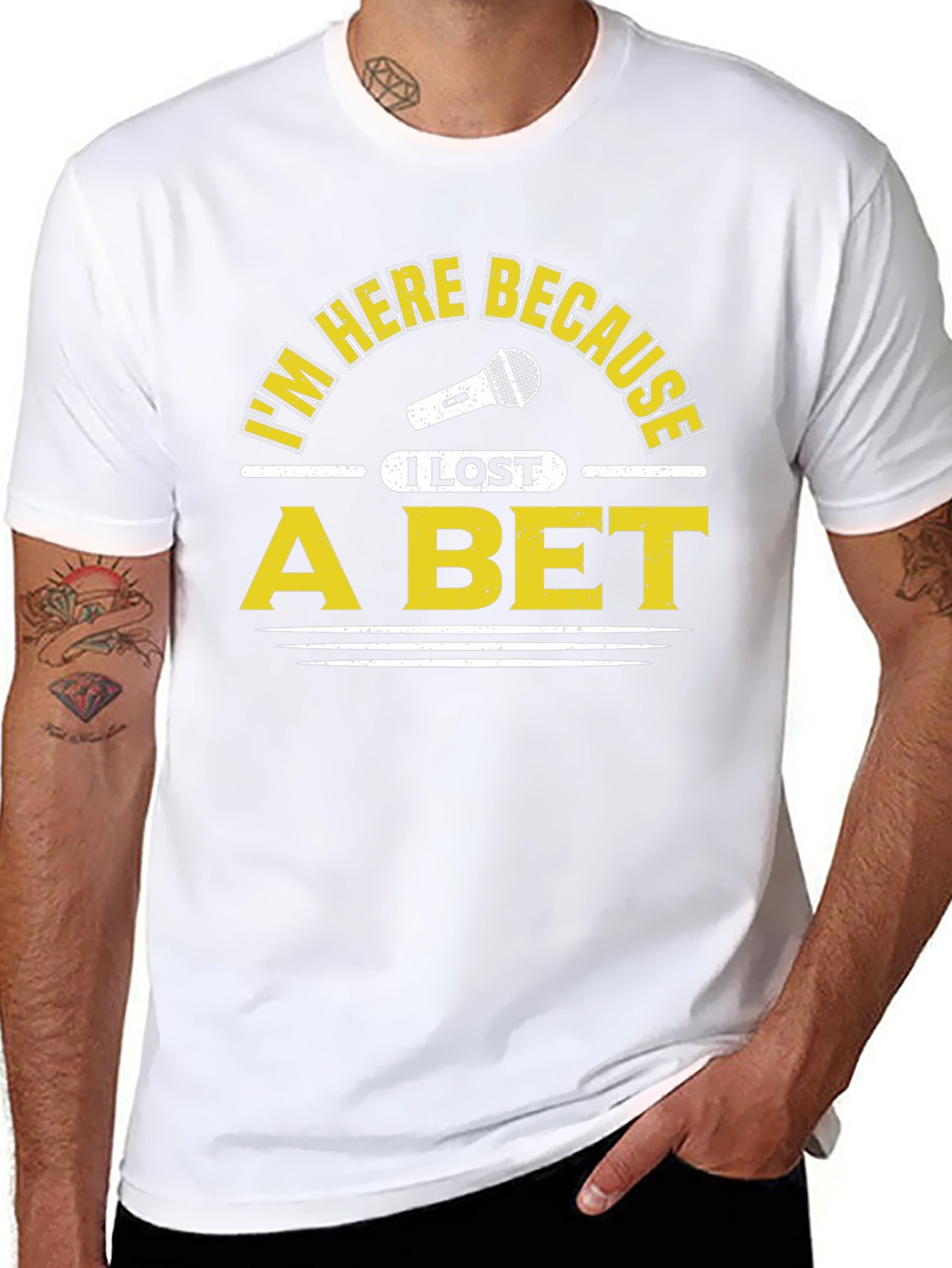 I Lost a Bet Funny Black T-Shirt