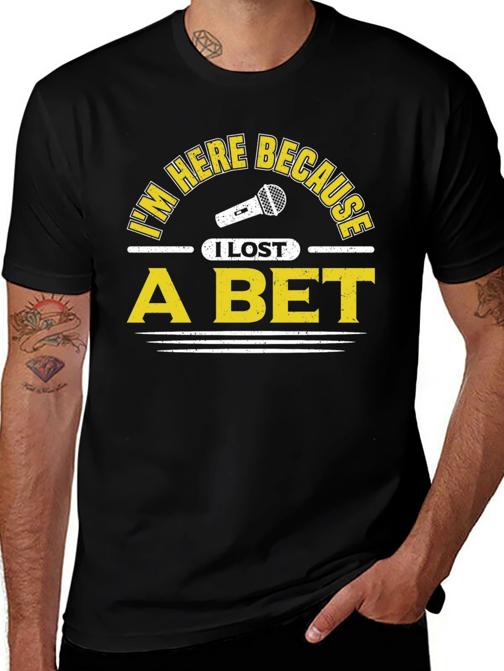 I Lost a Bet Funny Black T-Shirt