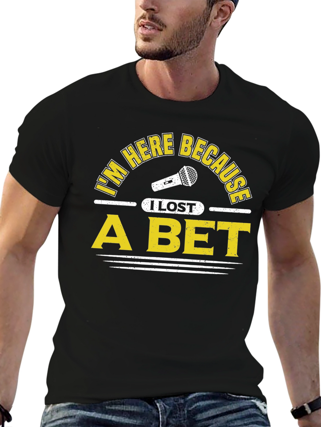 I Lost a Bet Funny Black T-Shirt