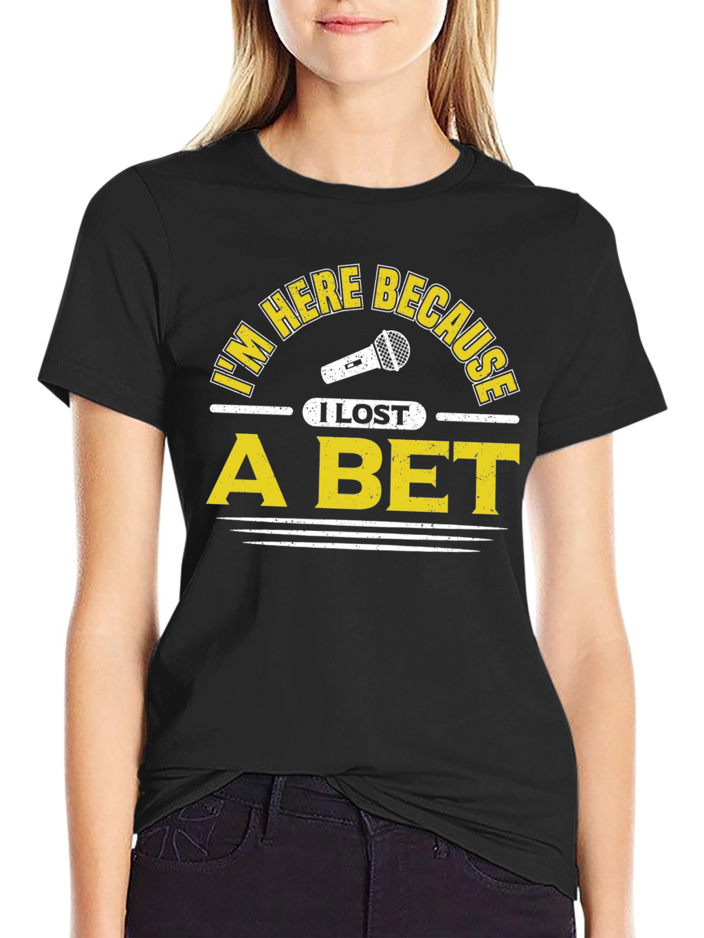 I Lost a Bet Funny Black T-Shirt