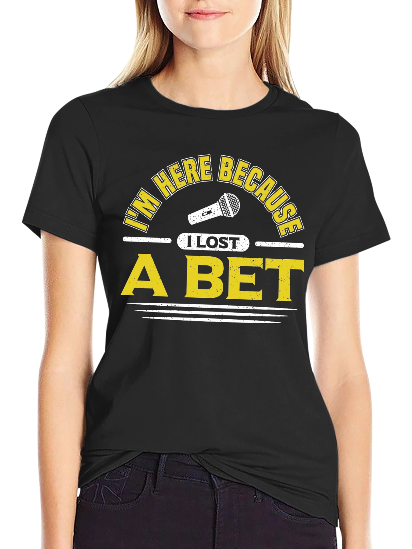I Lost a Bet Funny Black T-Shirt