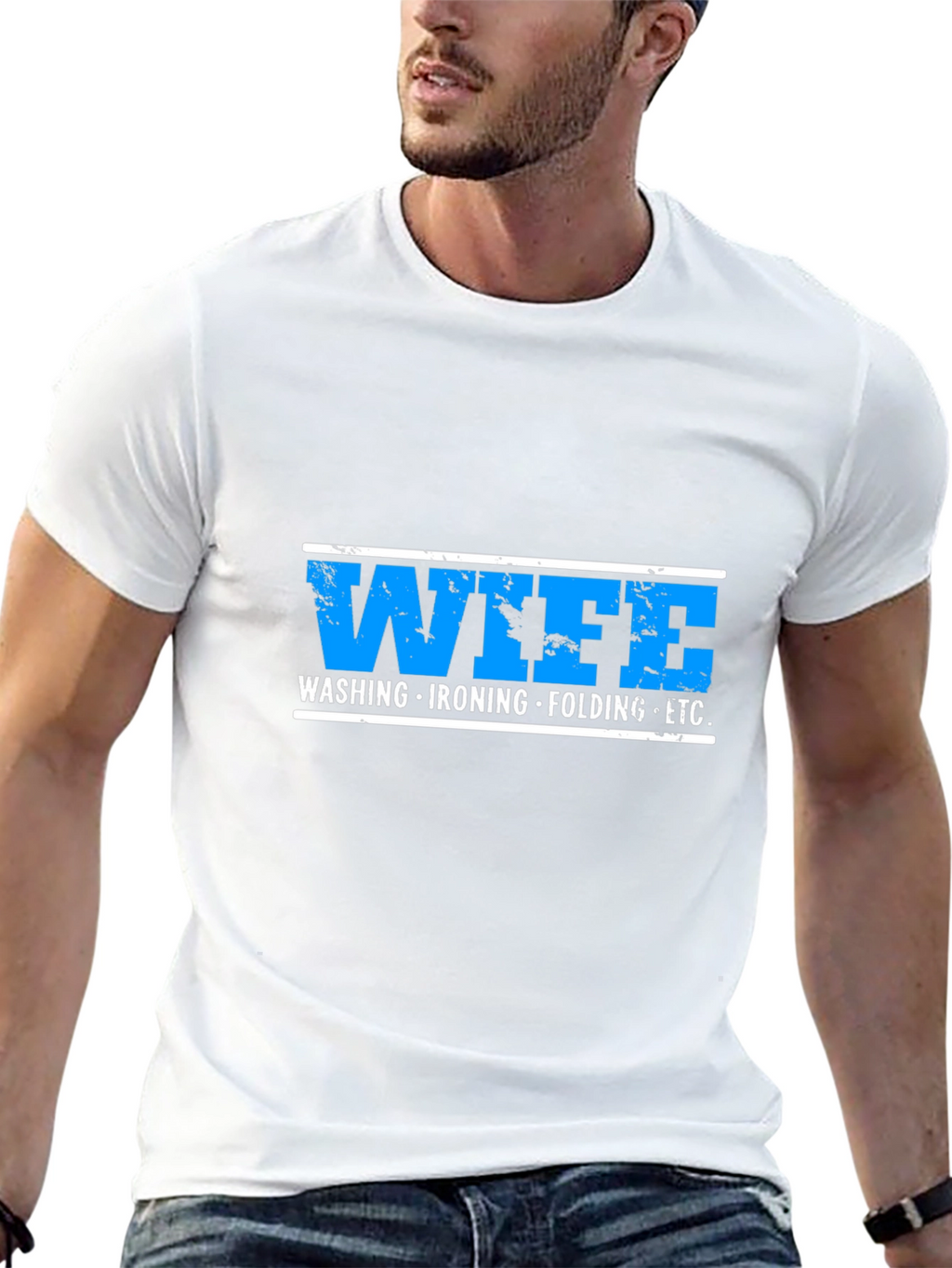 Wife Washing Ironing Folding ETC Funny Graphic T-Shirt