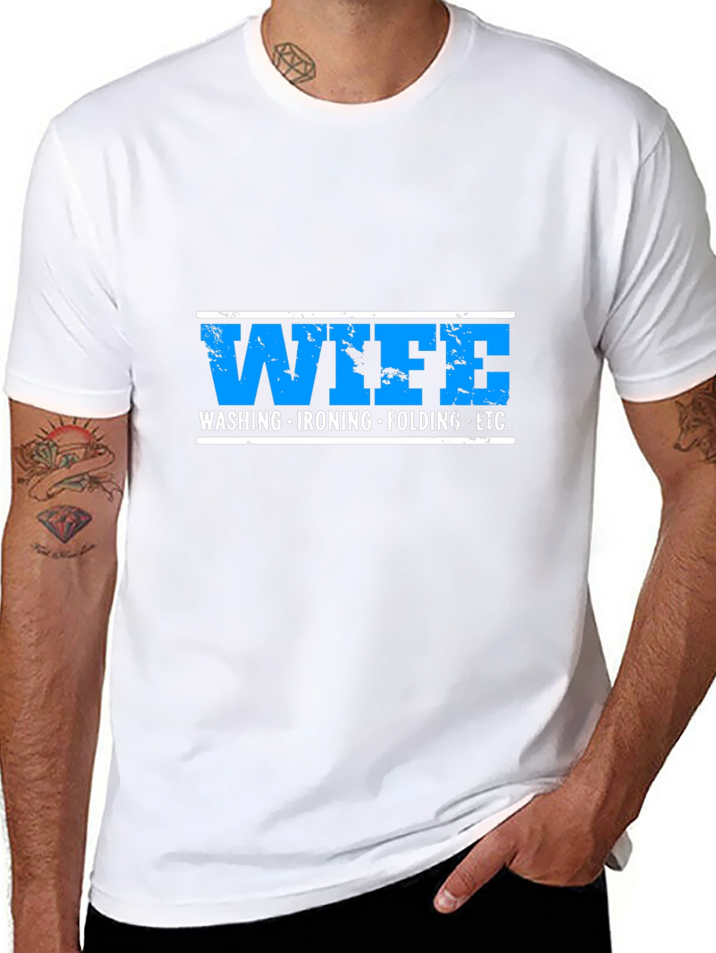 Wife Washing Ironing Folding ETC Funny Graphic T-Shirt