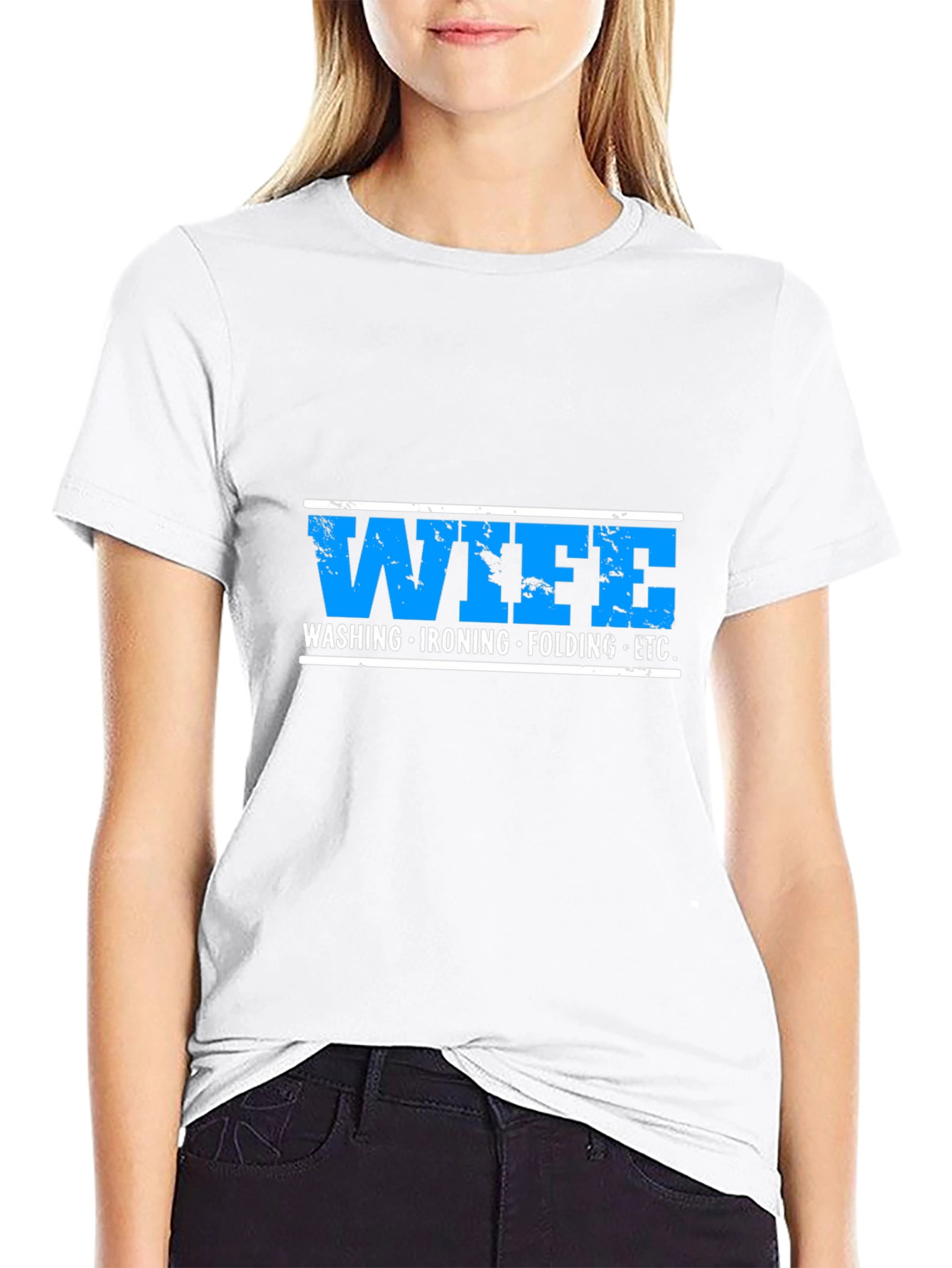 Wife Washing Ironing Folding ETC Funny Graphic T-Shirt