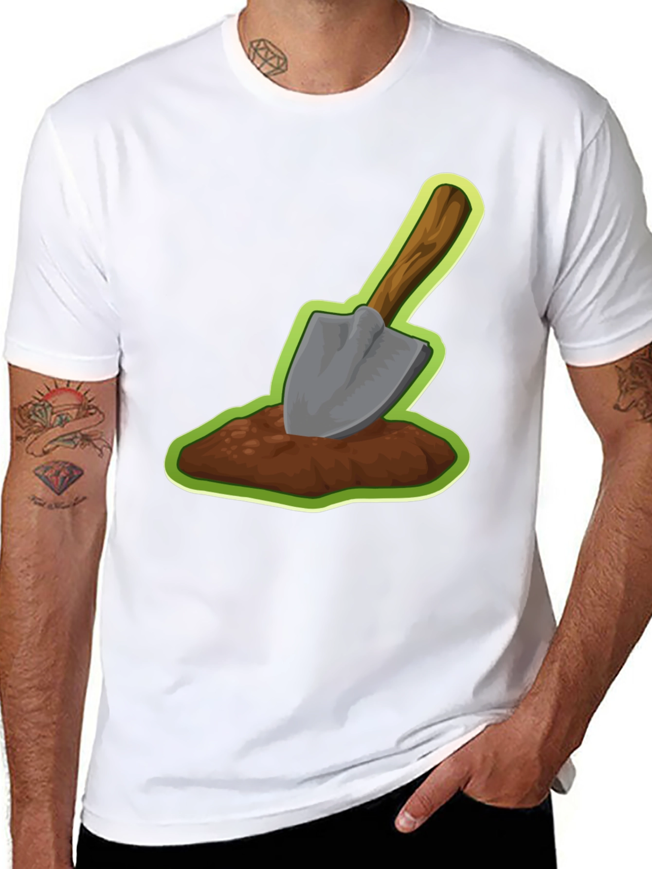 Shovel in Dirt Graphic Tee - Gardener T-Shirt