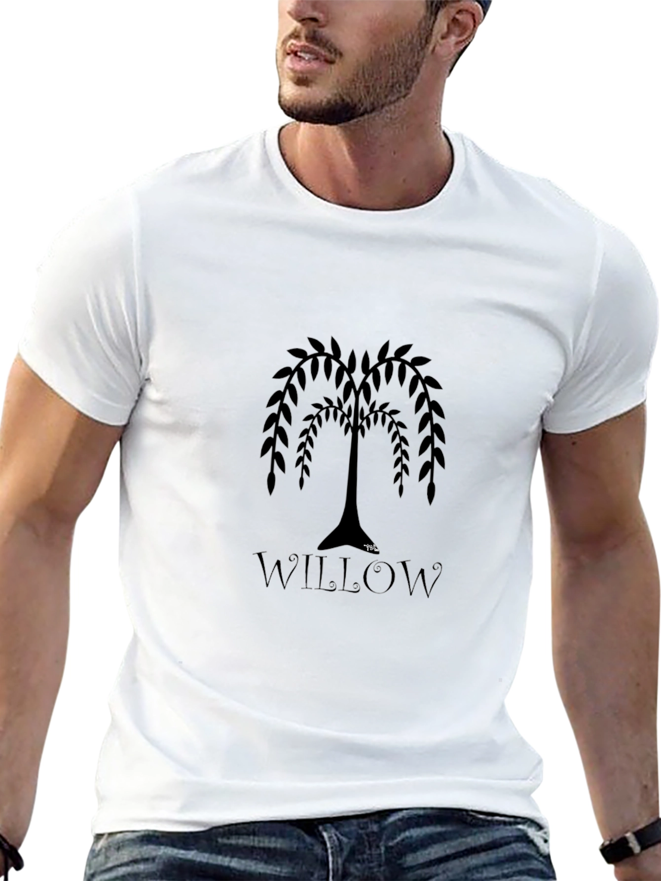 Willow Tree Graphic Black T-Shirt