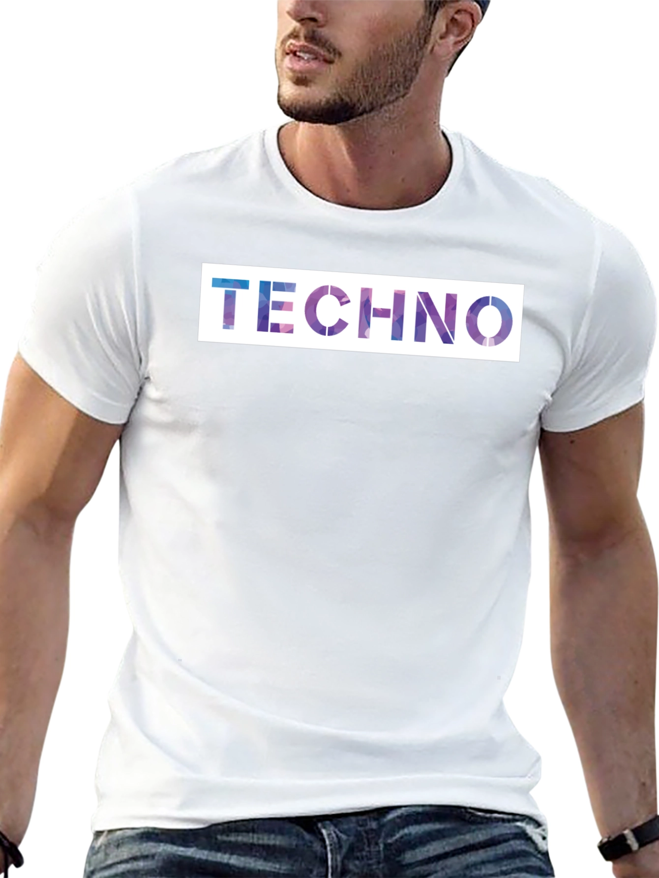 Techno Galaxy T-Shirt - Premium Black Cotton Blend