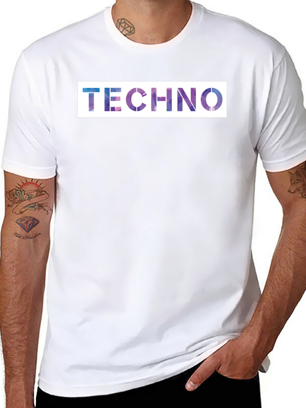 Techno Galaxy T-Shirt - Premium Black Cotton Blend
