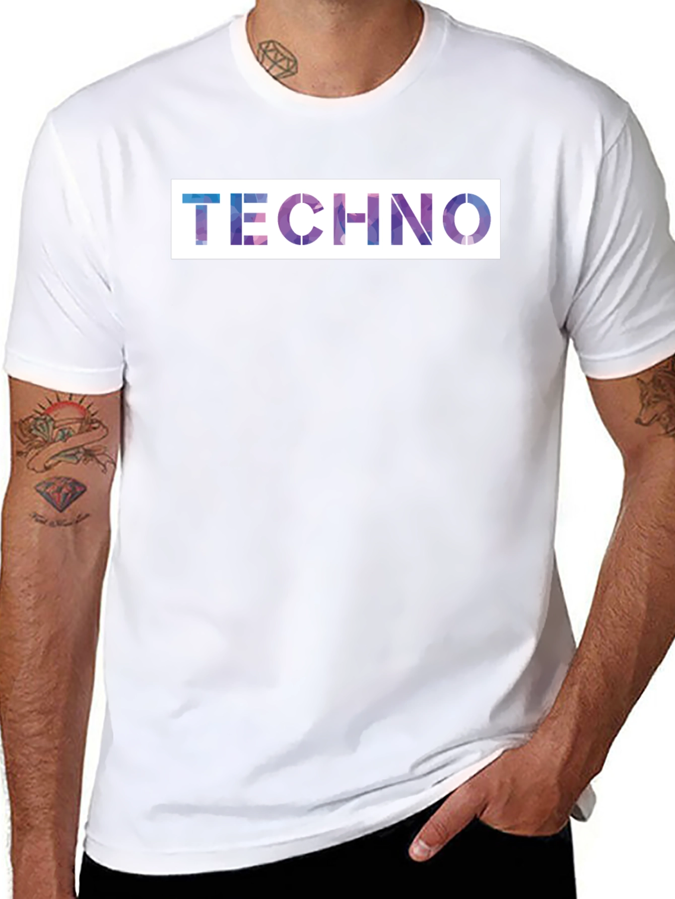 Techno Galaxy T-Shirt - Premium Black Cotton Blend