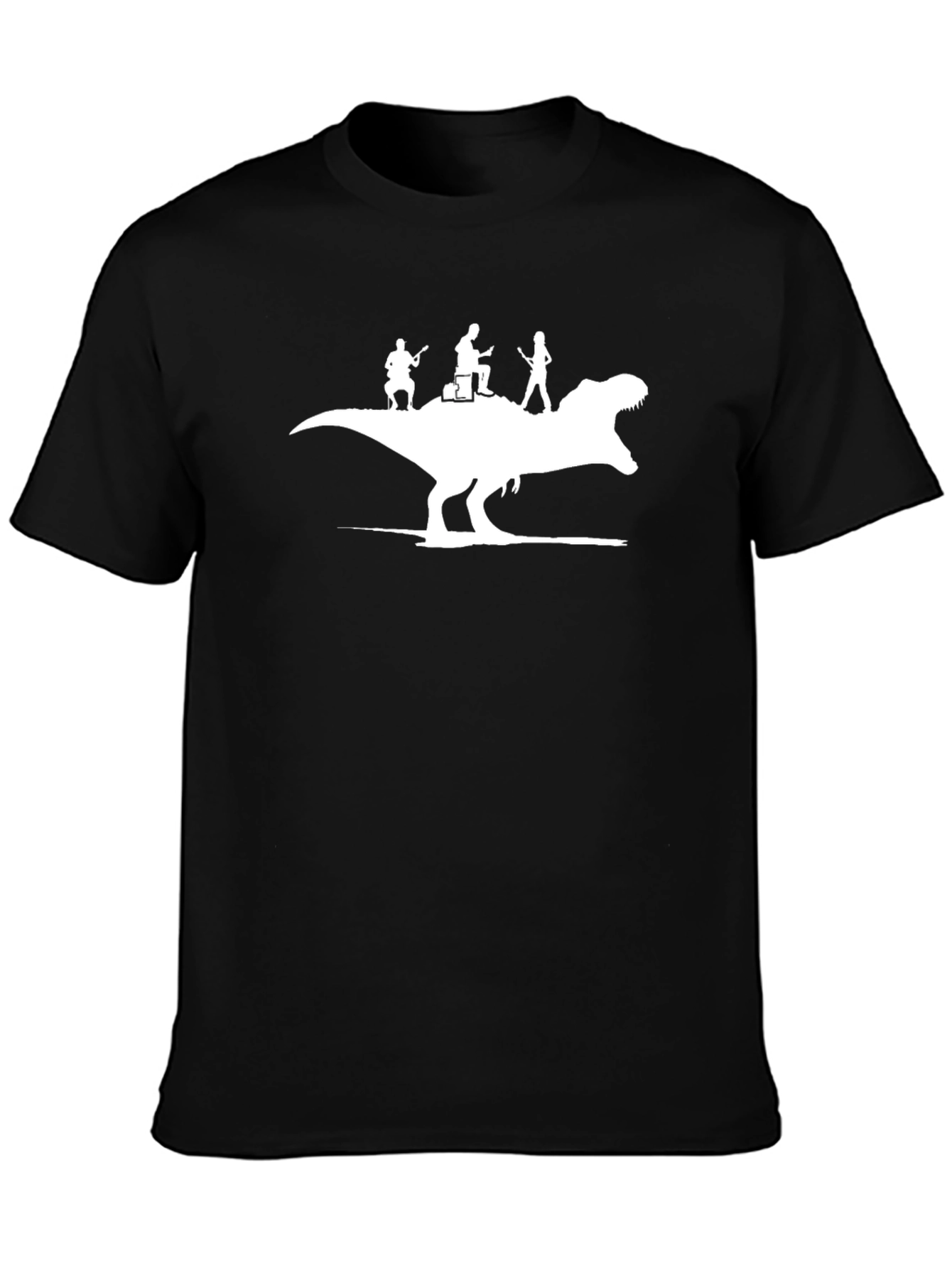 Dino Band T-Shirt - Black Cotton Tee