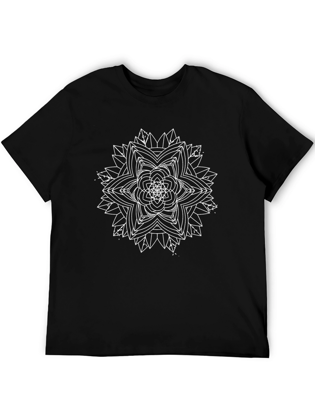 Geometric Mandala Graphic Print Tee - Modern Stylish Design