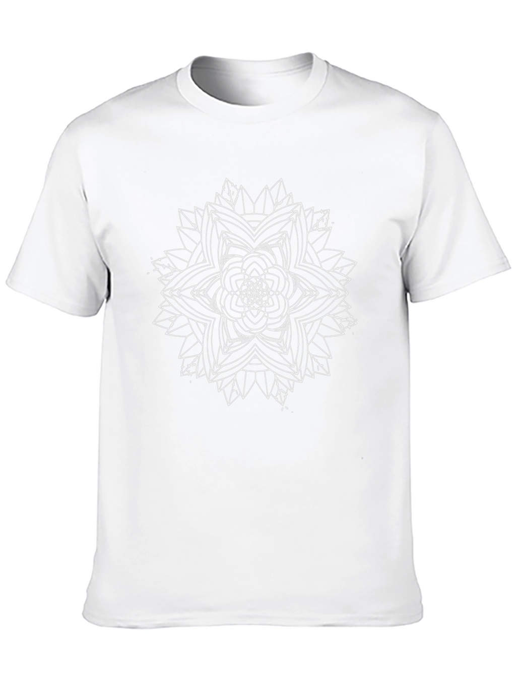 Geometric Mandala Graphic Print Tee - Modern Stylish Design