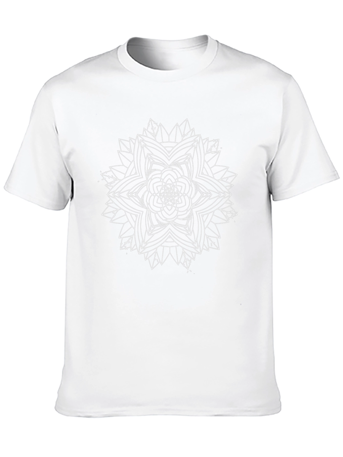 Geometric Mandala Graphic Print Tee - Modern Stylish Design