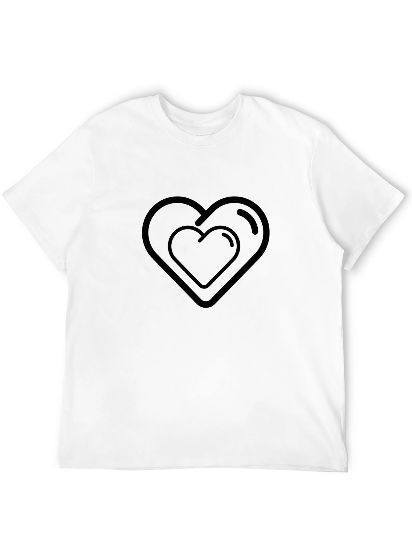 Black Heart Graphic Tee - Modern Minimalist Style