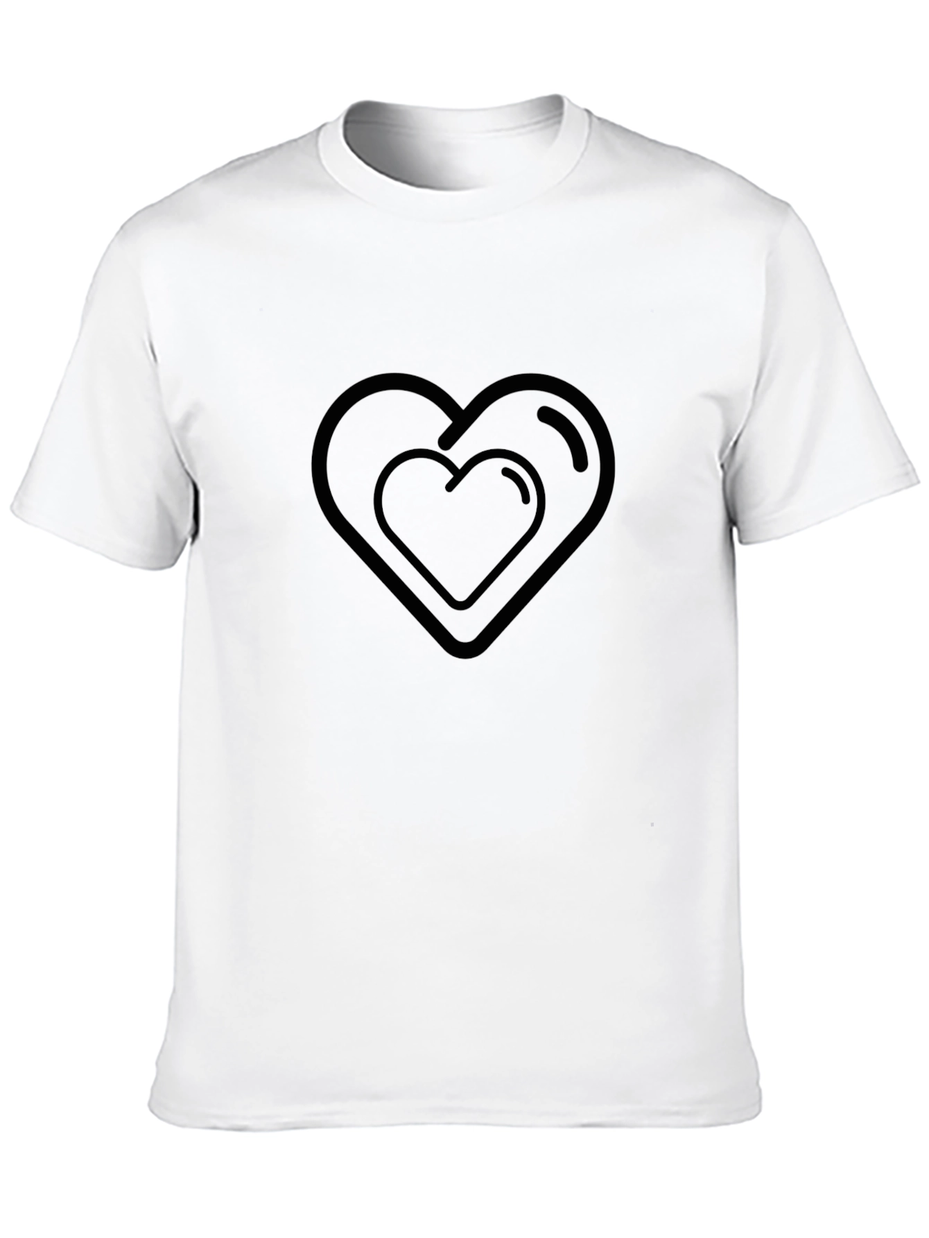 Black Heart Graphic Tee - Modern Minimalist Style
