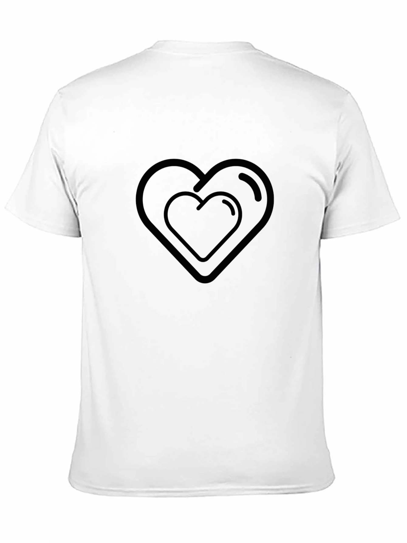 Black Heart Graphic Tee - Modern Minimalist Style