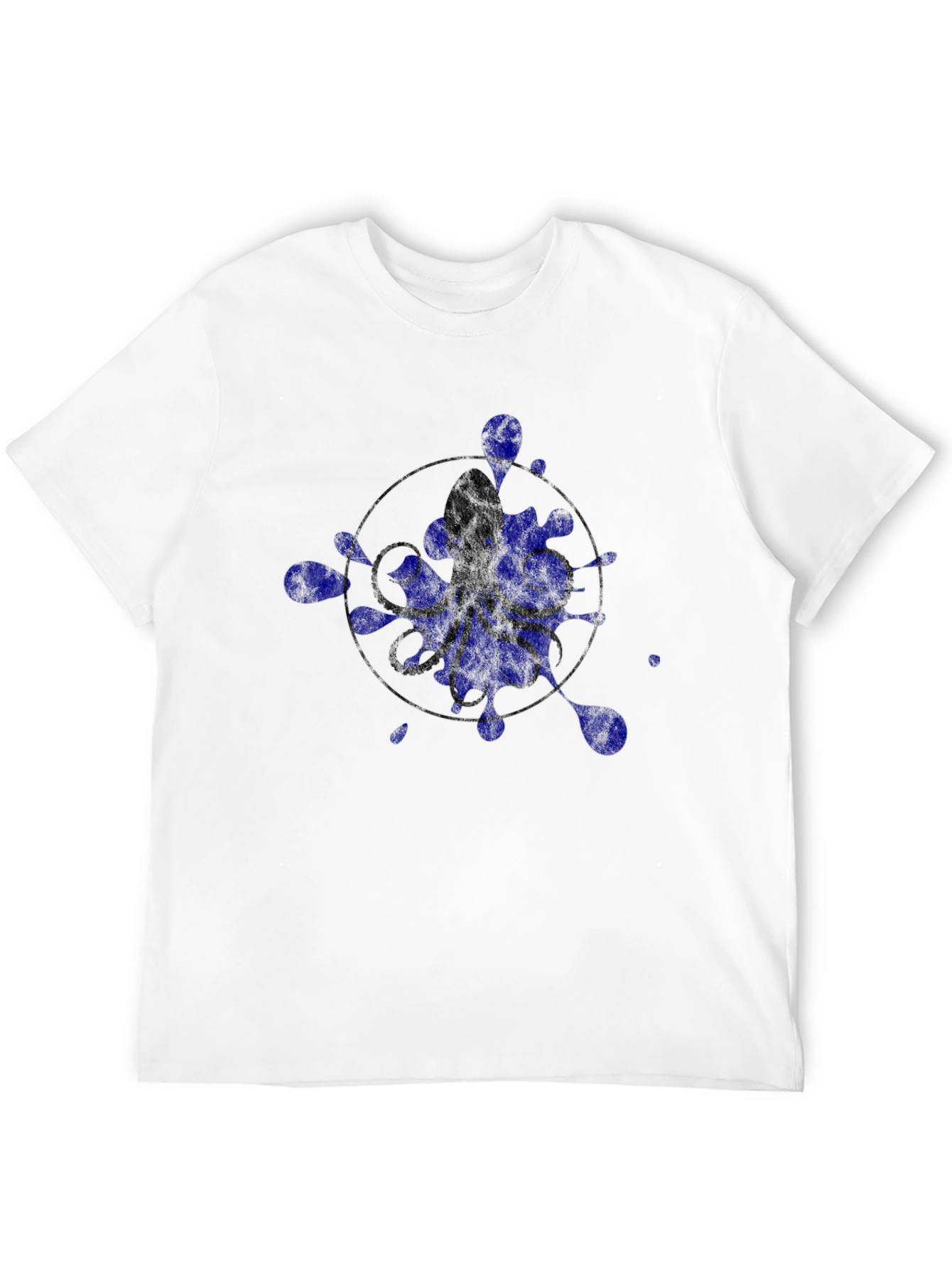 Octopus Ink Splatter Graphic Tee - Black