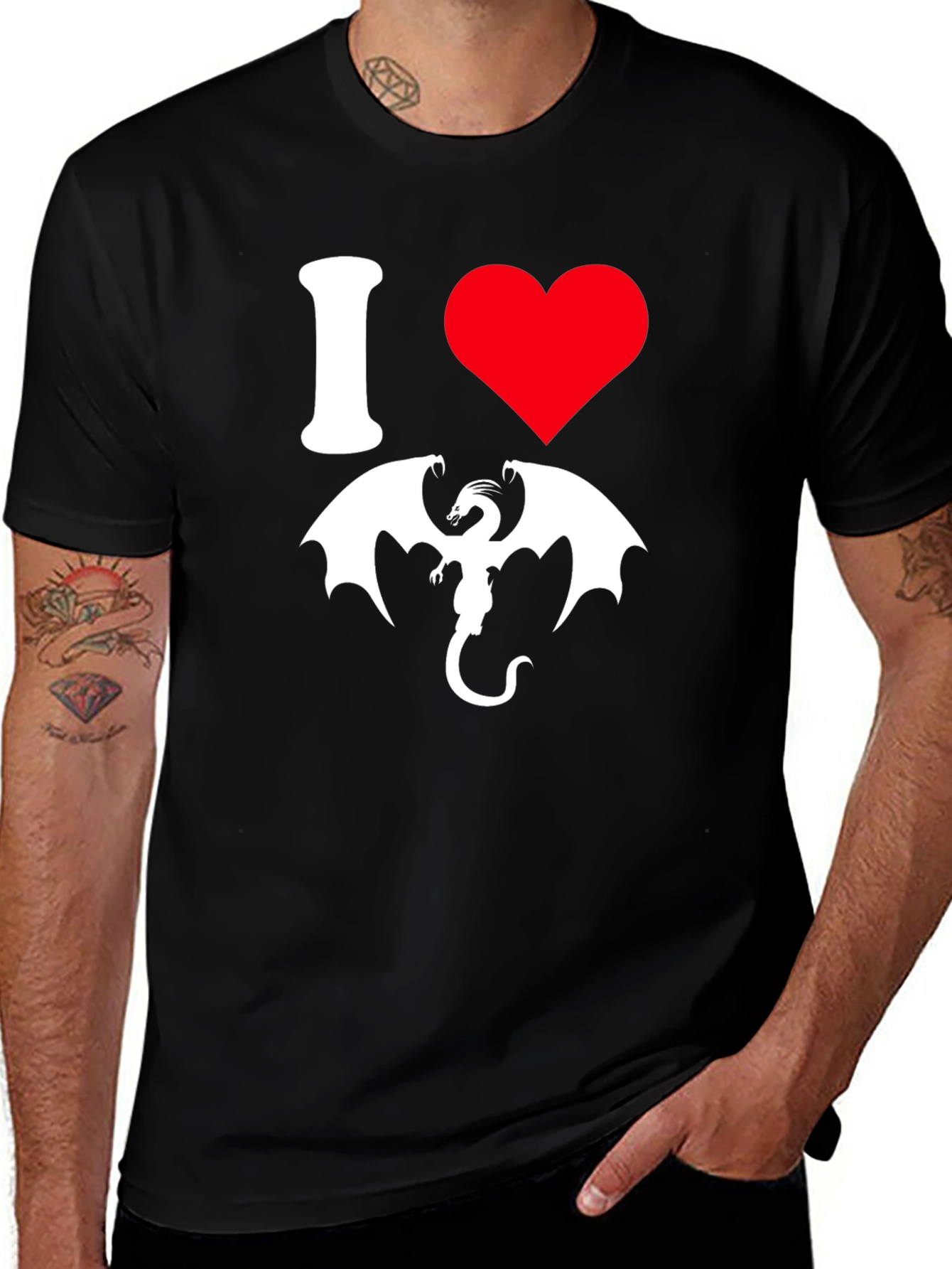 I Heart Dragons T-Shirt - Graphic Tee