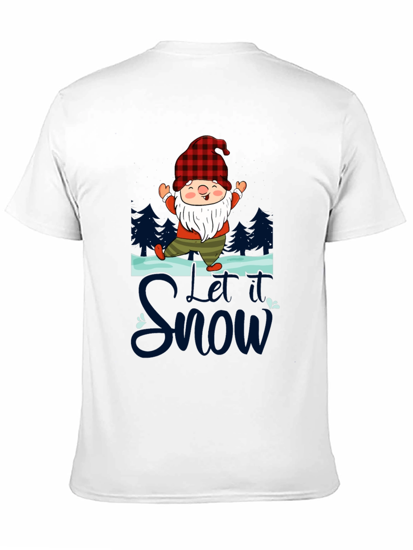 Let it Snow Gnome Graphic Tee - Festive Holiday Shirt