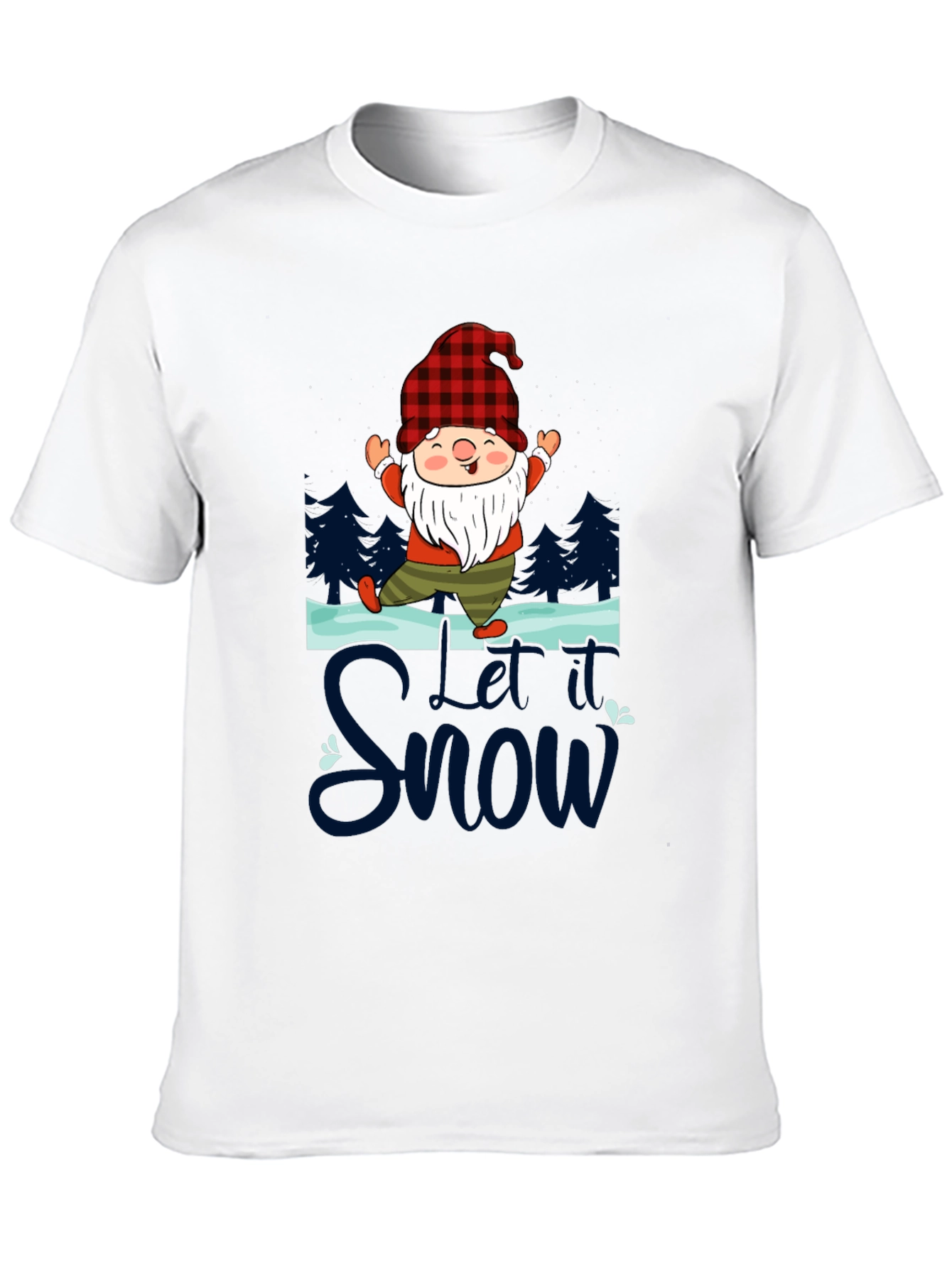 Let it Snow Gnome Graphic Tee - Festive Holiday Shirt
