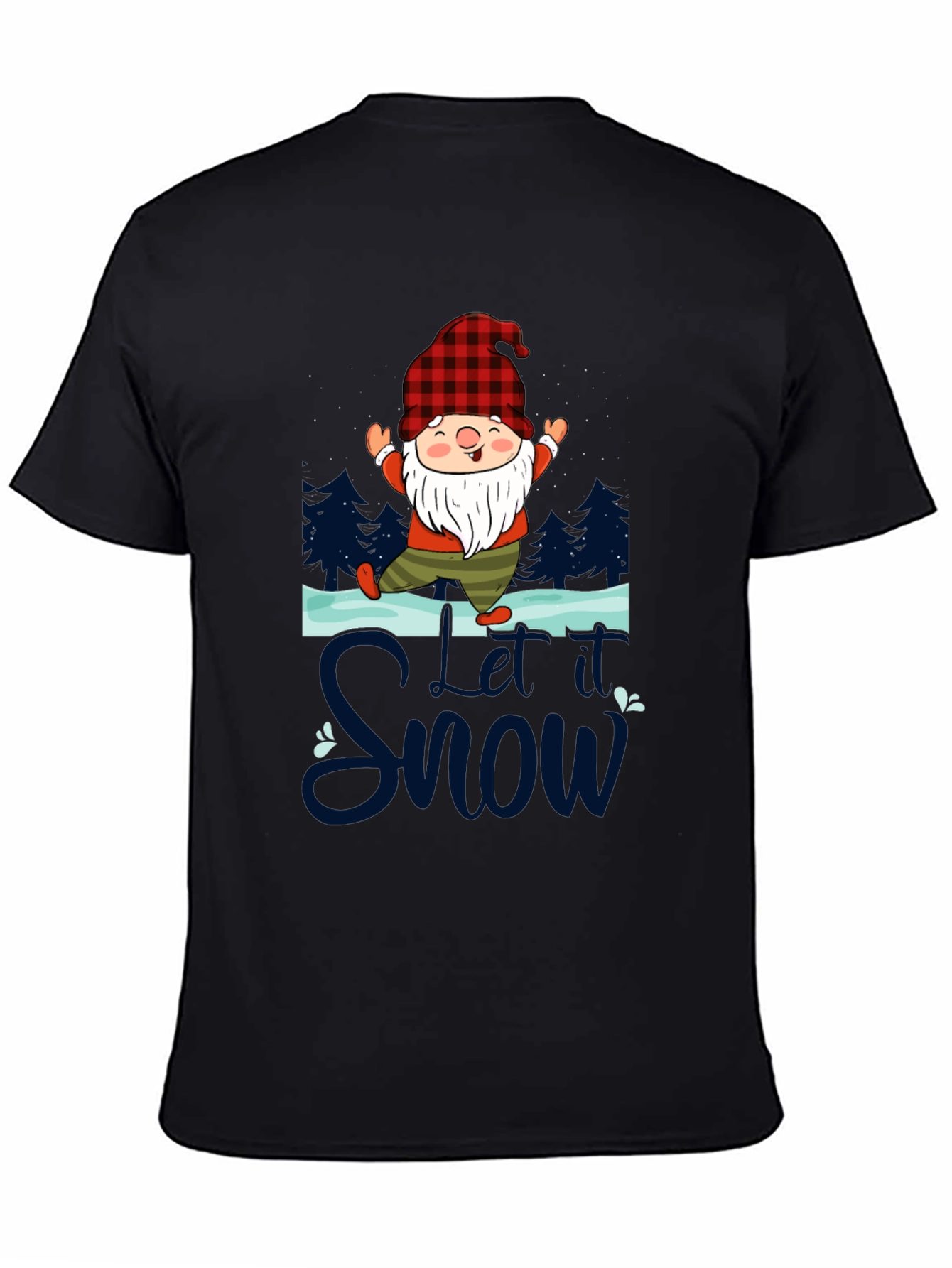 Let it Snow Gnome Graphic Tee - Festive Holiday Shirt