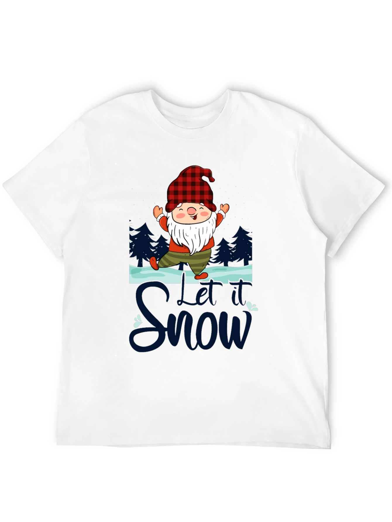 Let it Snow Gnome Graphic Tee - Festive Holiday Shirt