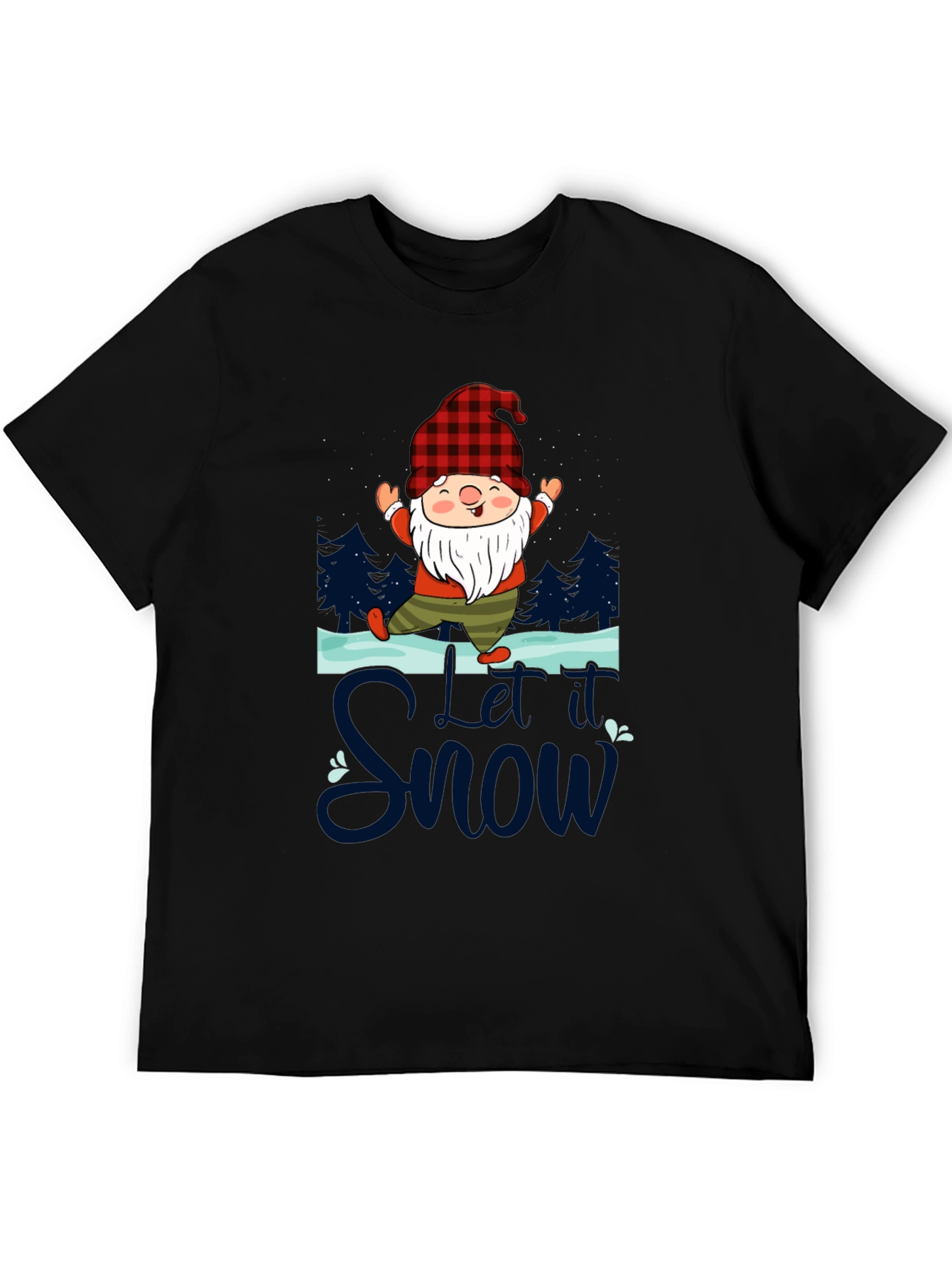 Let it Snow Gnome Graphic Tee - Festive Holiday Shirt