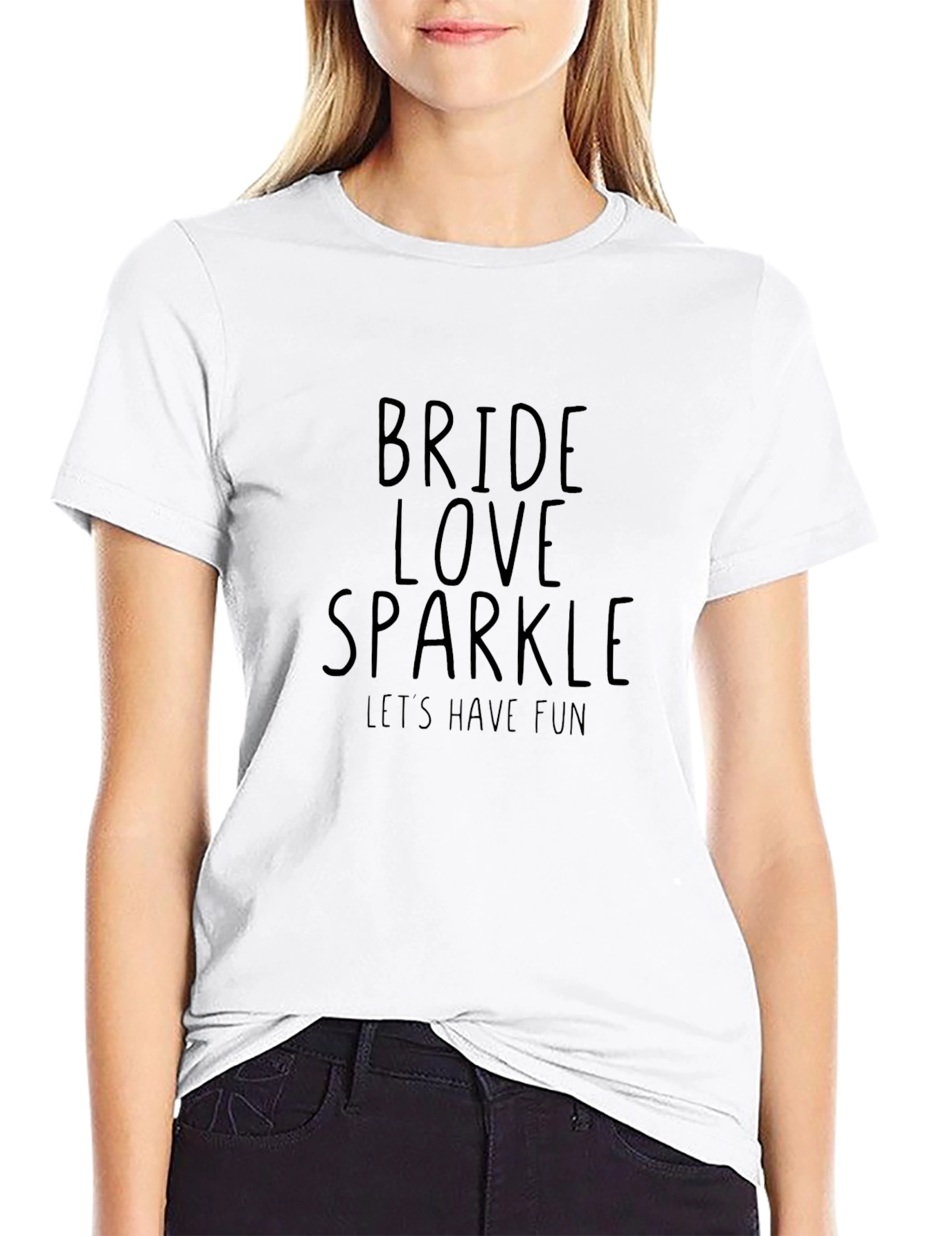 Bride Love Sparkle Graphic T-Shirt - Lets Have Fun