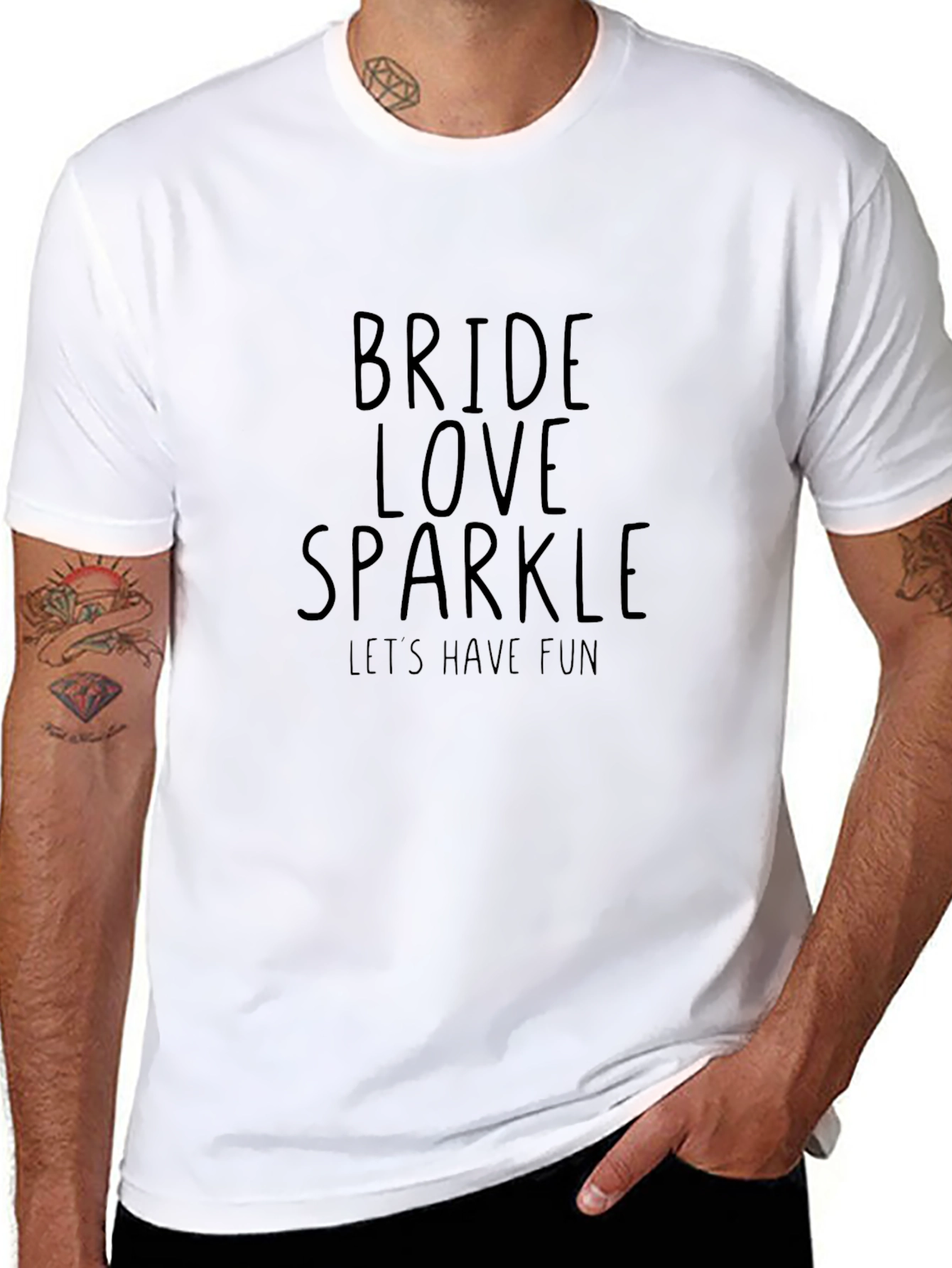 Bride Love Sparkle Graphic T-Shirt - Lets Have Fun