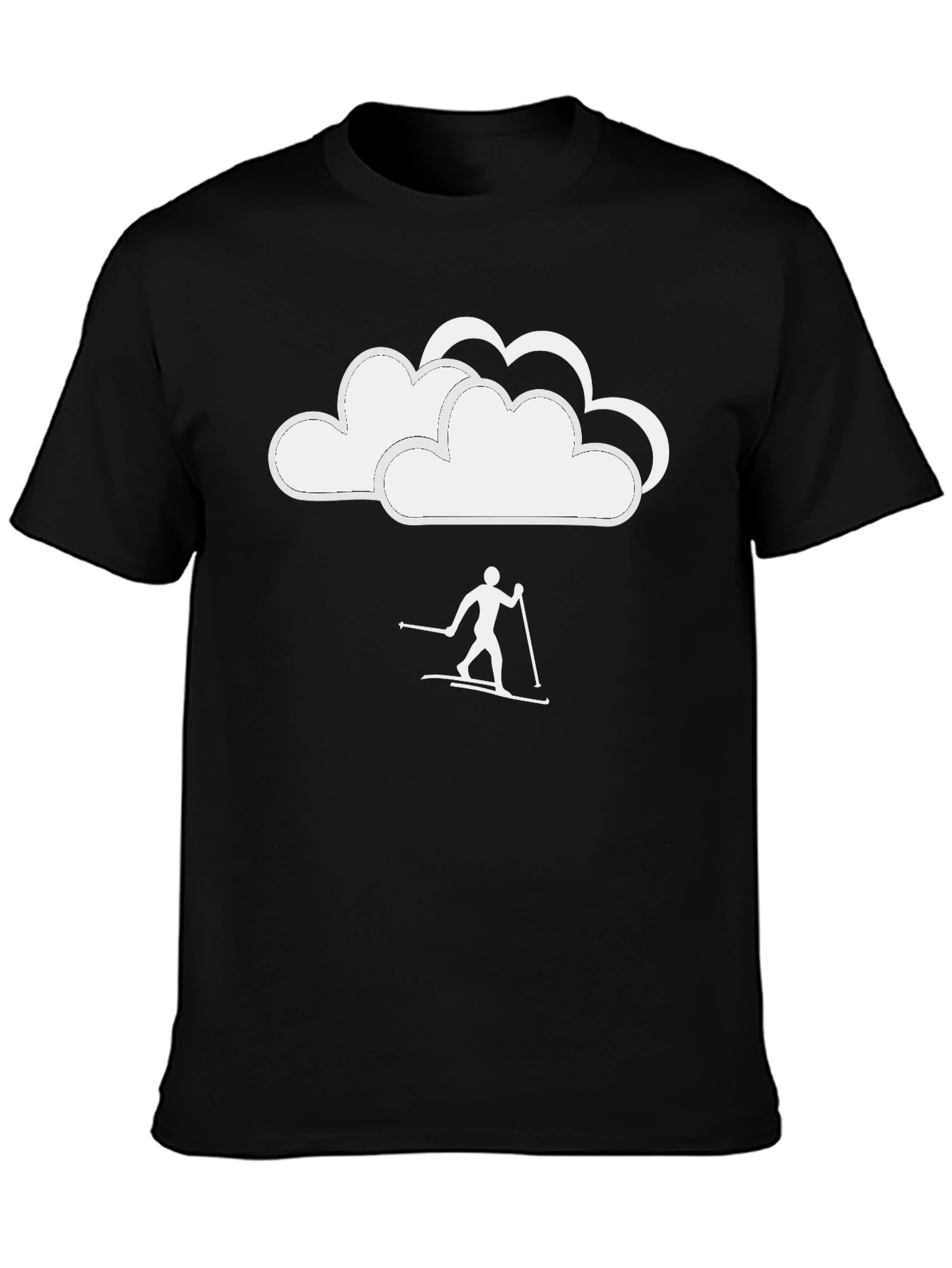Skiing in the Clouds Graphic T-Shirt