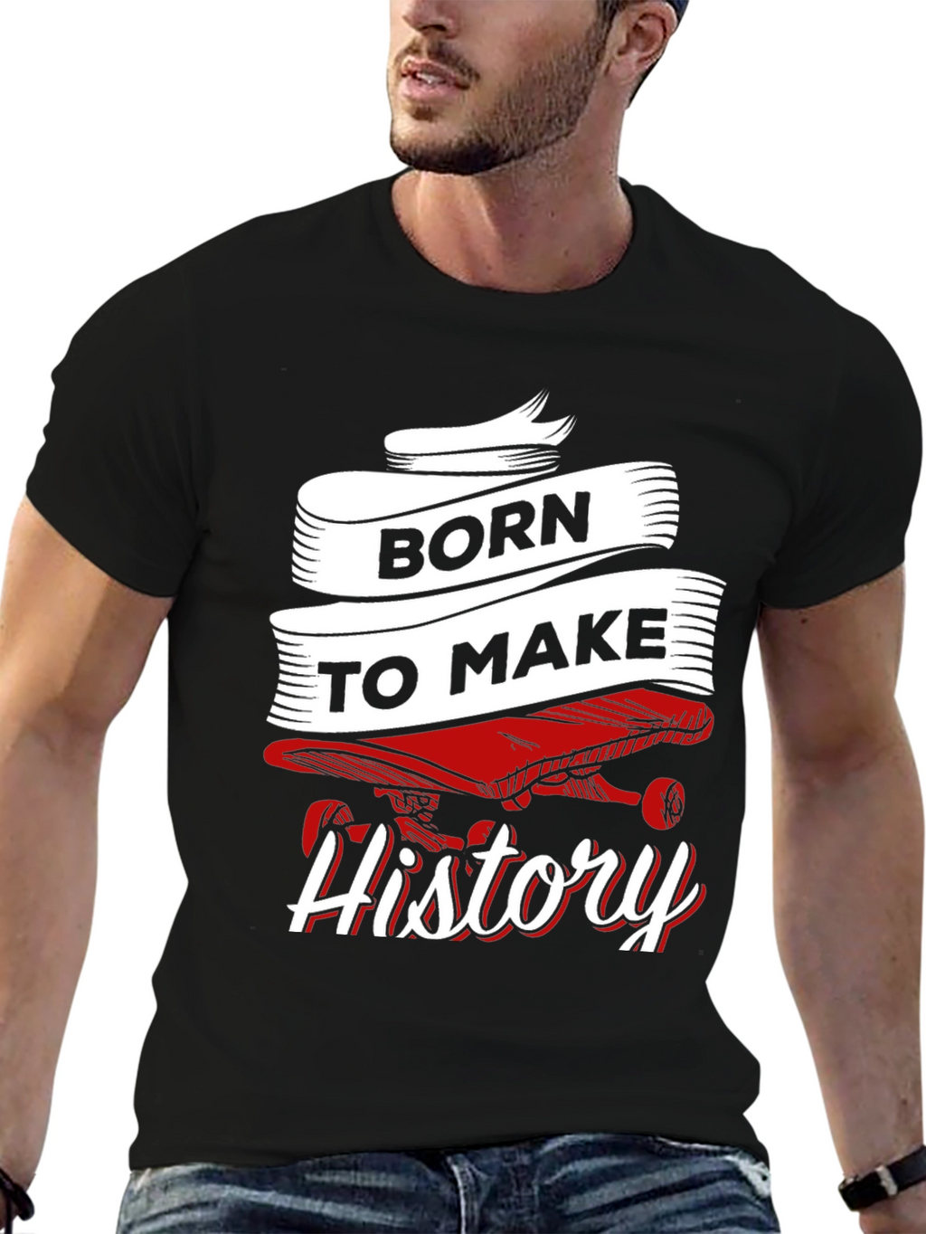 Born to Make History Skateboard Graphic Tee
