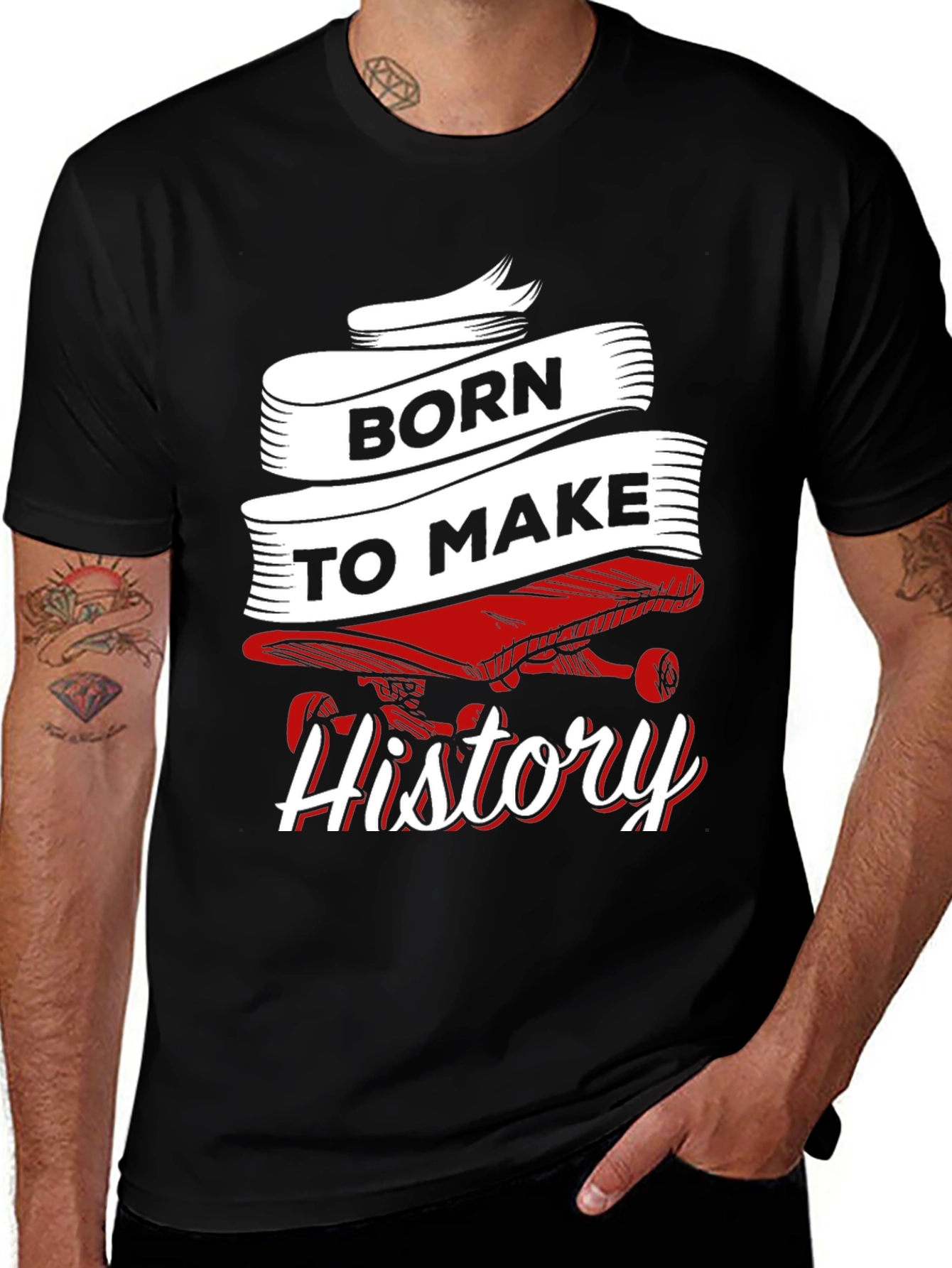 Born to Make History Skateboard Graphic Tee