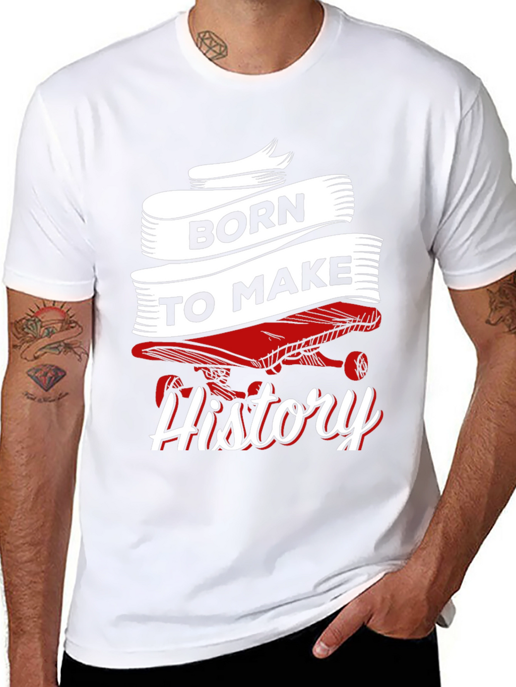 Born to Make History Skateboard Graphic Tee