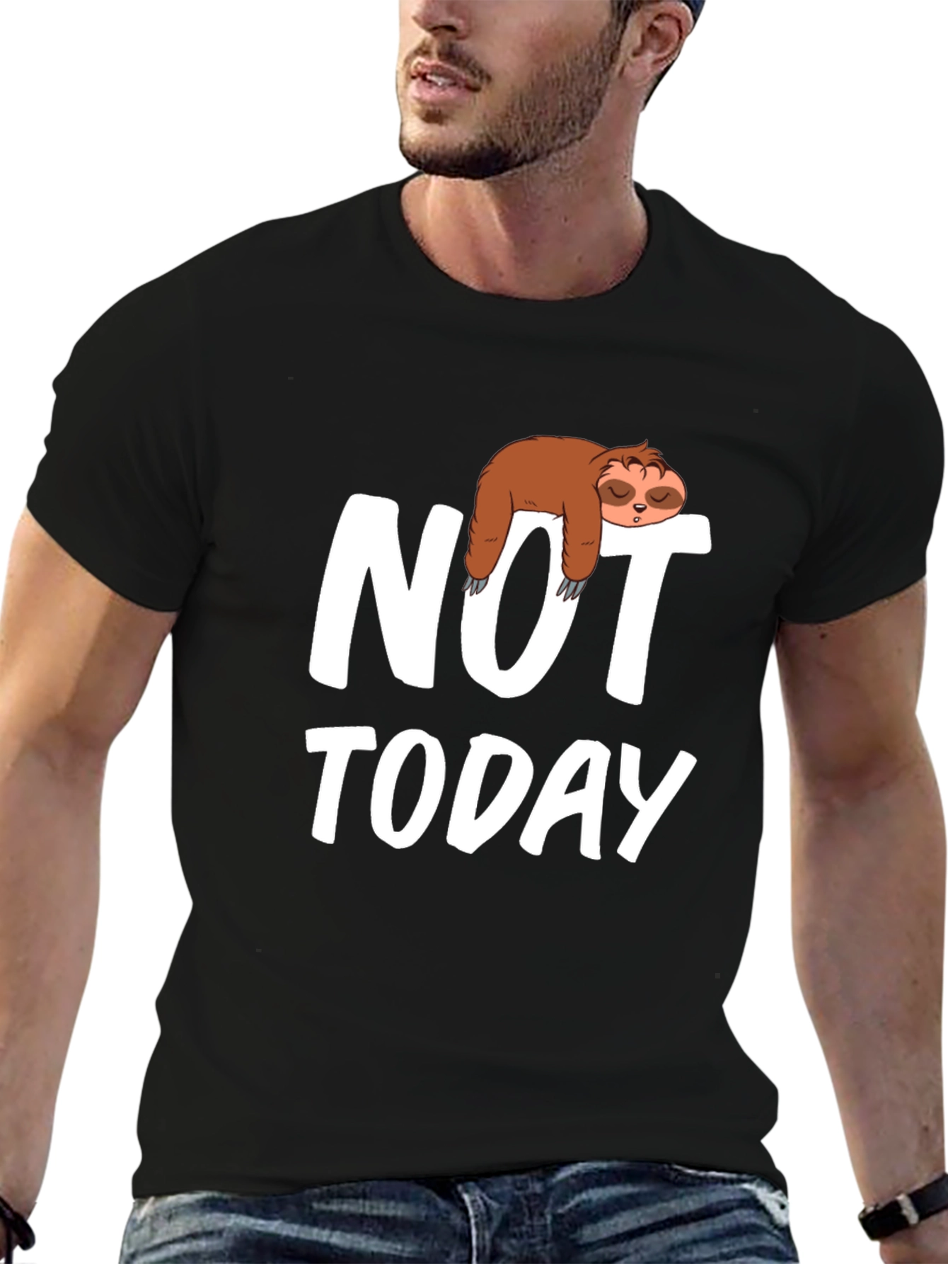 Sloth Not Today Graphic T-Shirt - Relaxed Fit