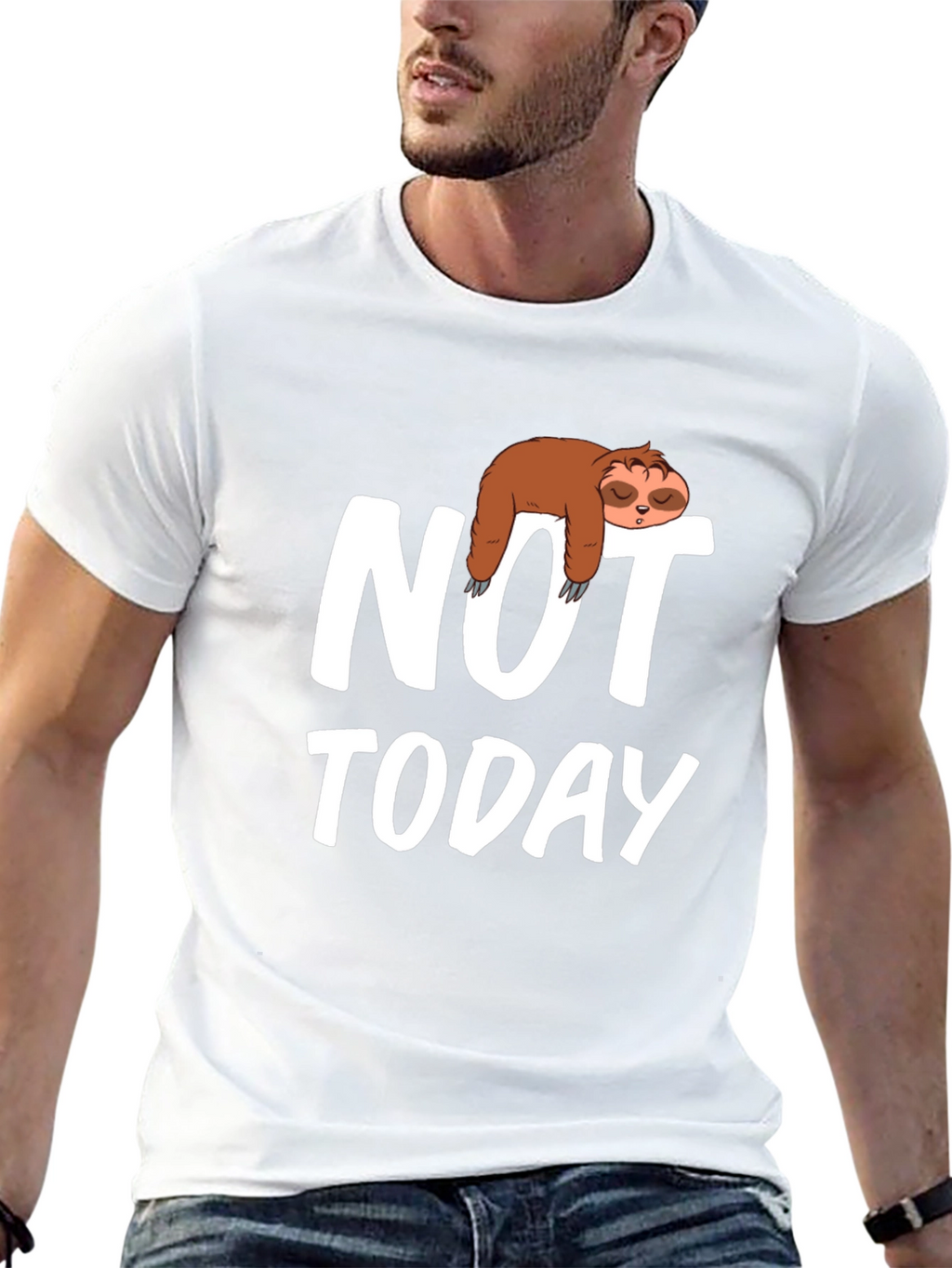 Sloth Not Today Graphic T-Shirt - Relaxed Fit