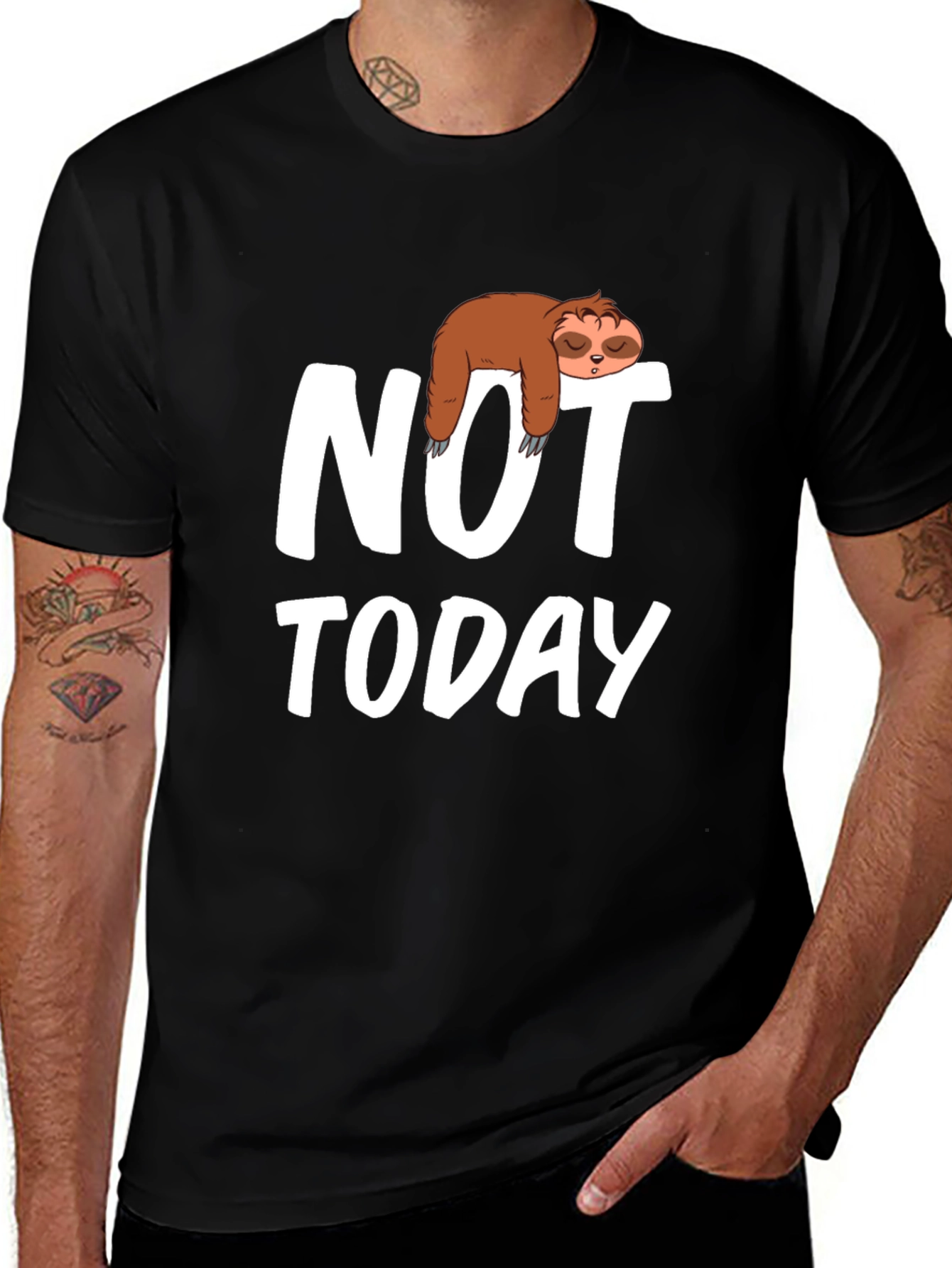 Sloth Not Today Graphic T-Shirt - Relaxed Fit