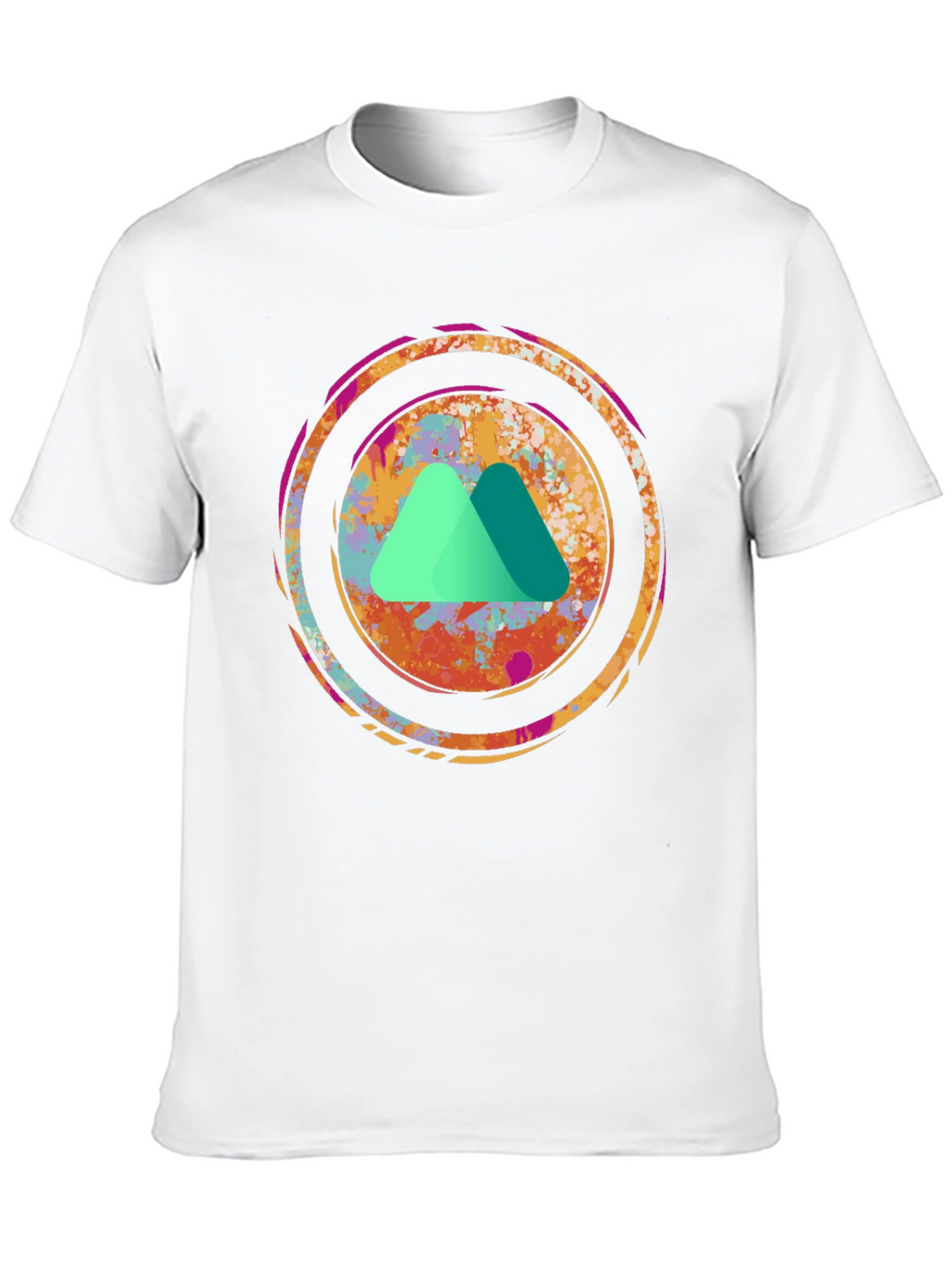 Abstract Mountain Graphic Tee - Black