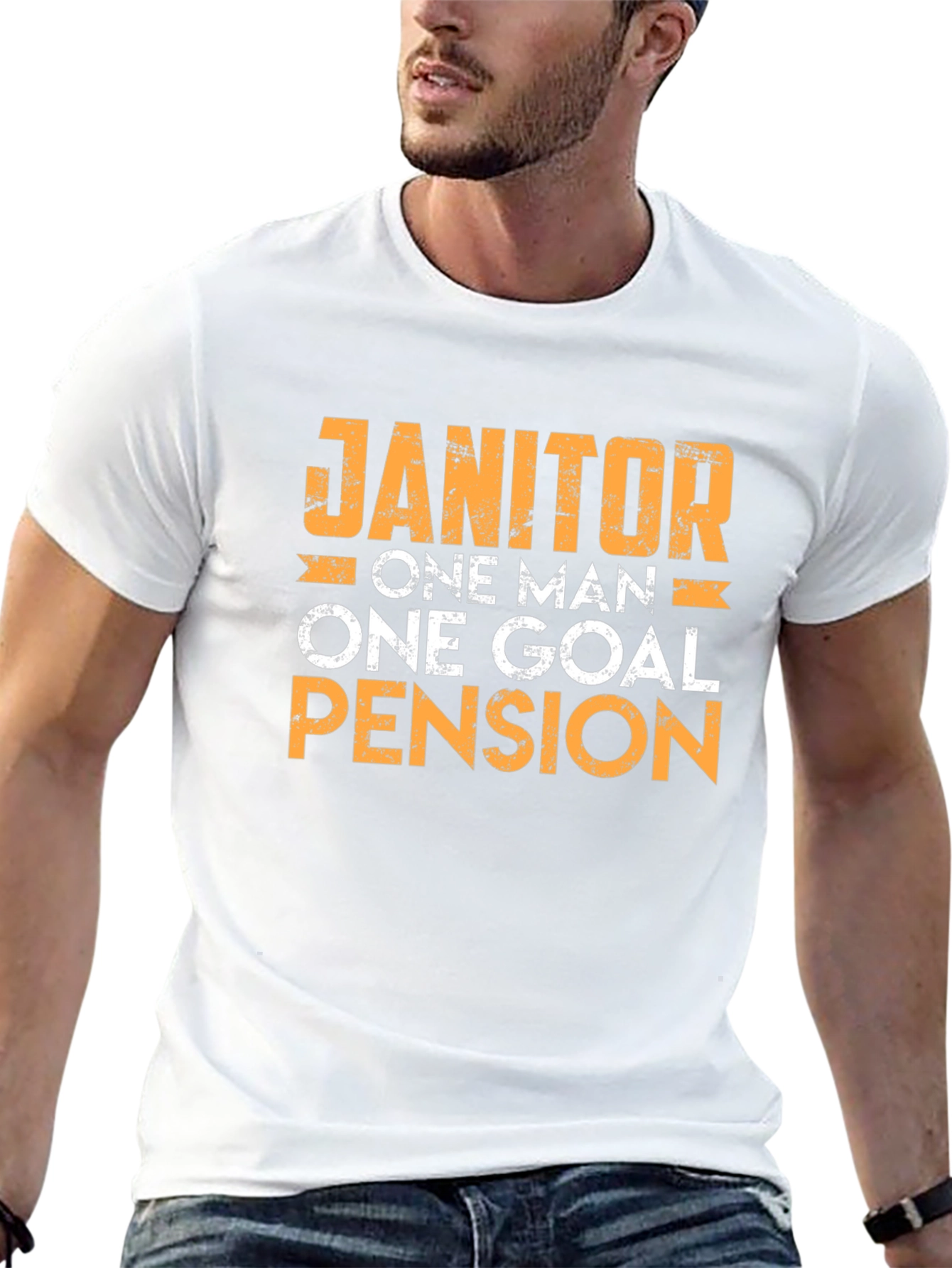 Janitor One Man One Goal Pension T-Shirt