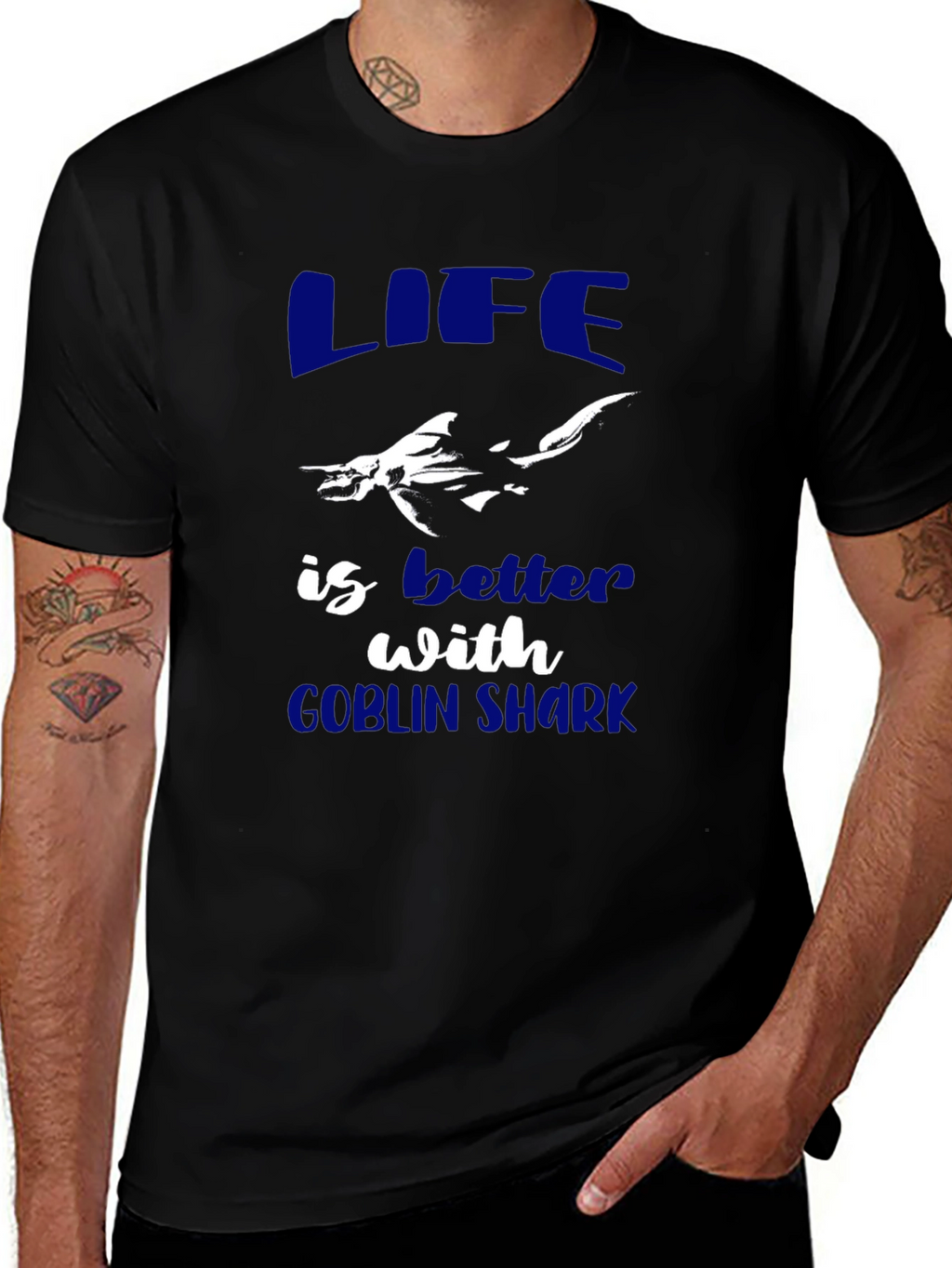 Life is Better with Goblin Shark Graphic Tee