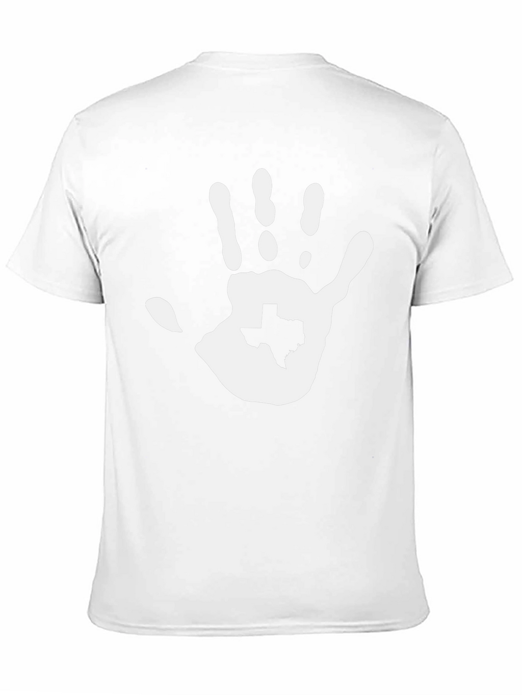 Texas Hand Print Graphic Tee - Black Cotton T-Shirt
