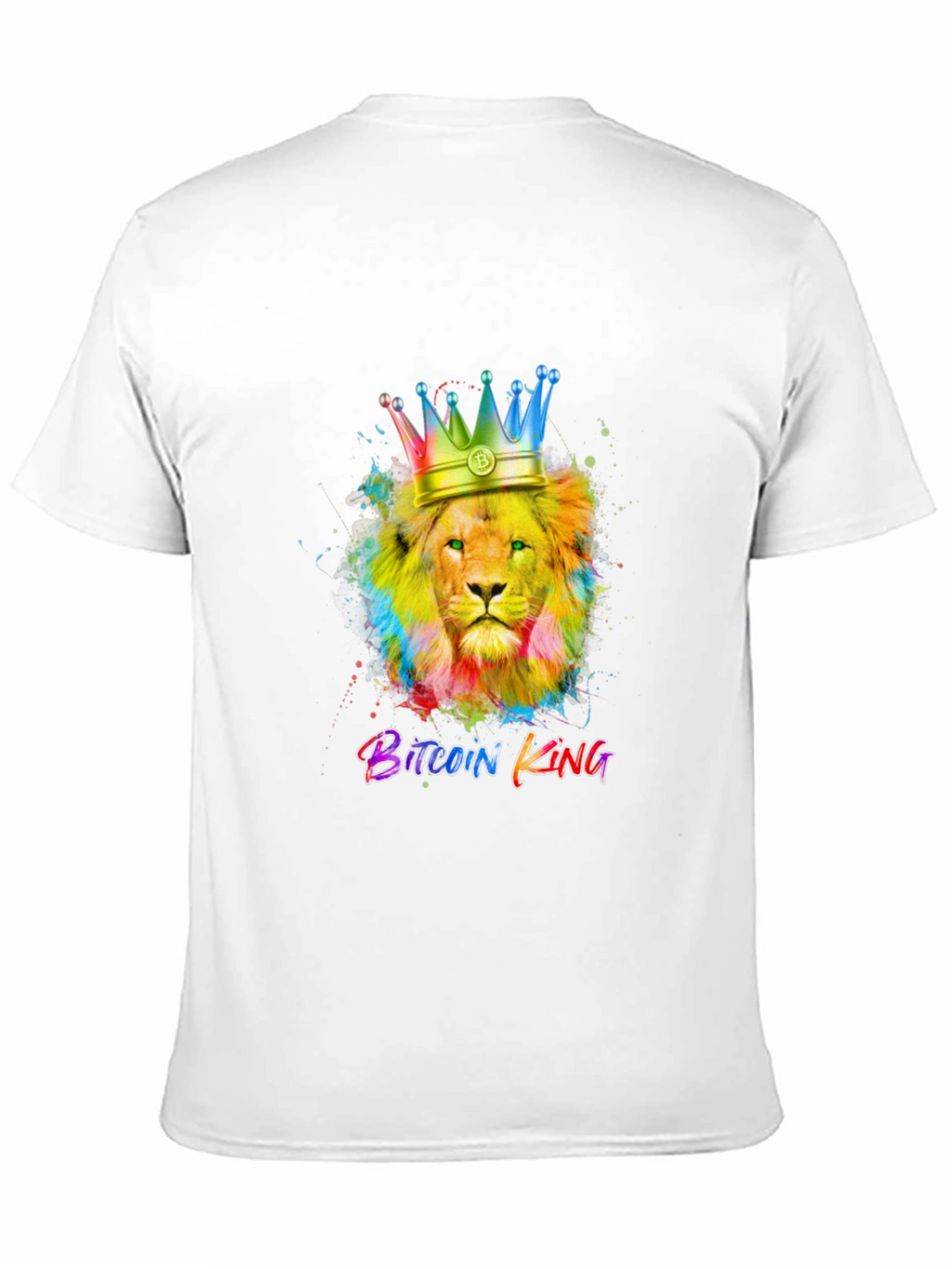 Bitcoin King Lion Graphic T-Shirt