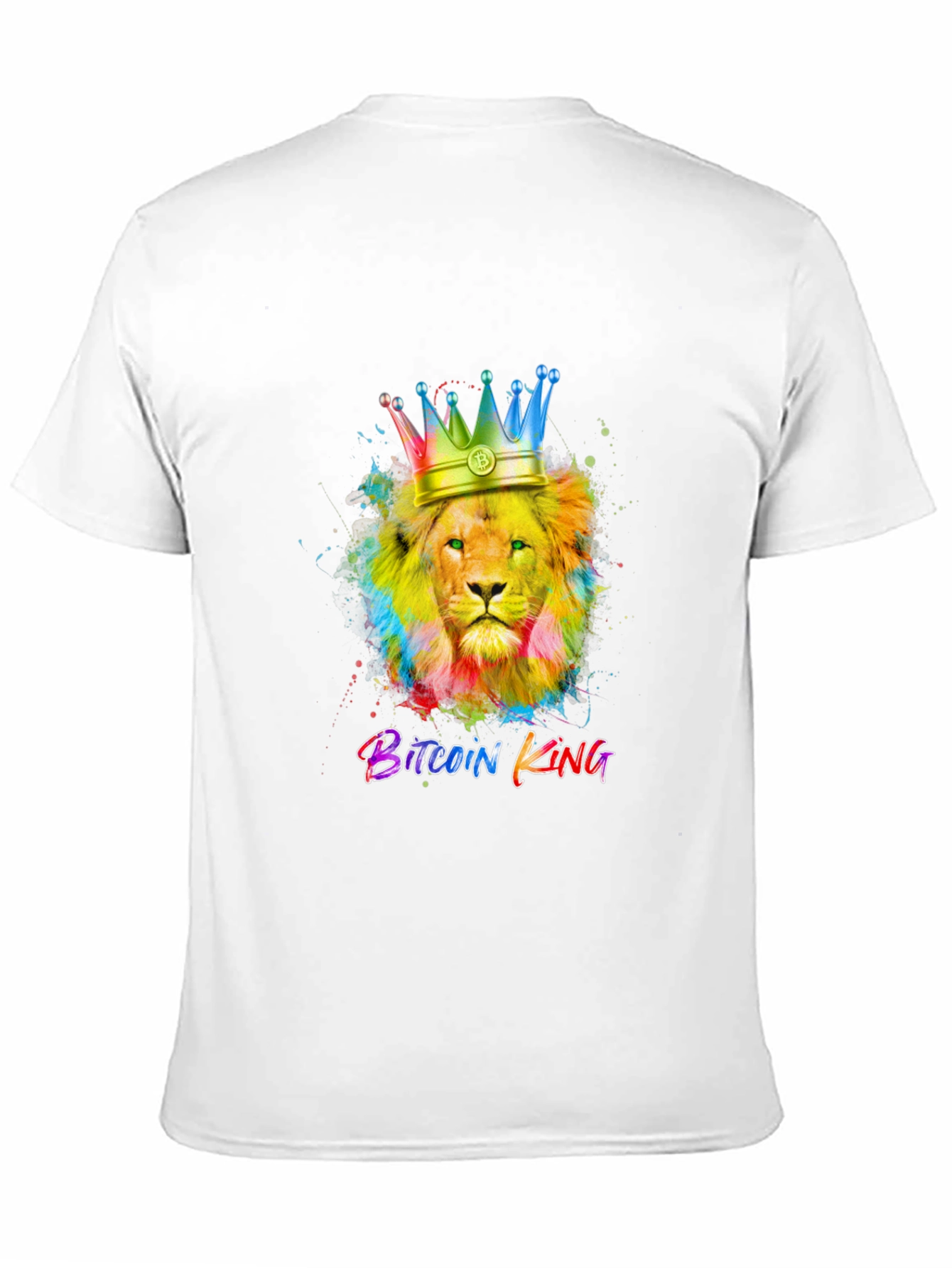 Bitcoin King Lion Graphic T-Shirt