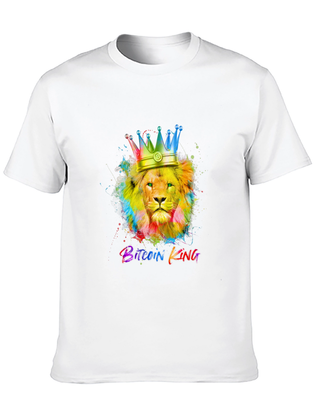 Bitcoin King Lion Graphic T-Shirt