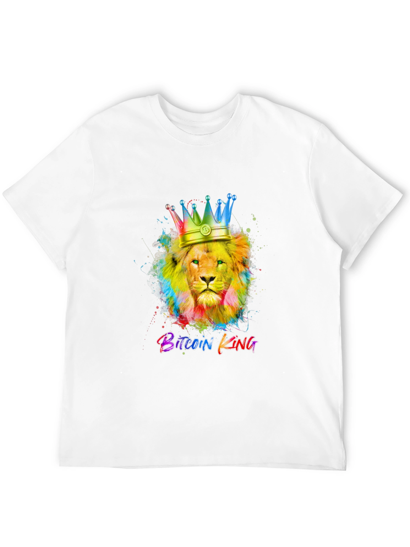Bitcoin King Lion Graphic T-Shirt