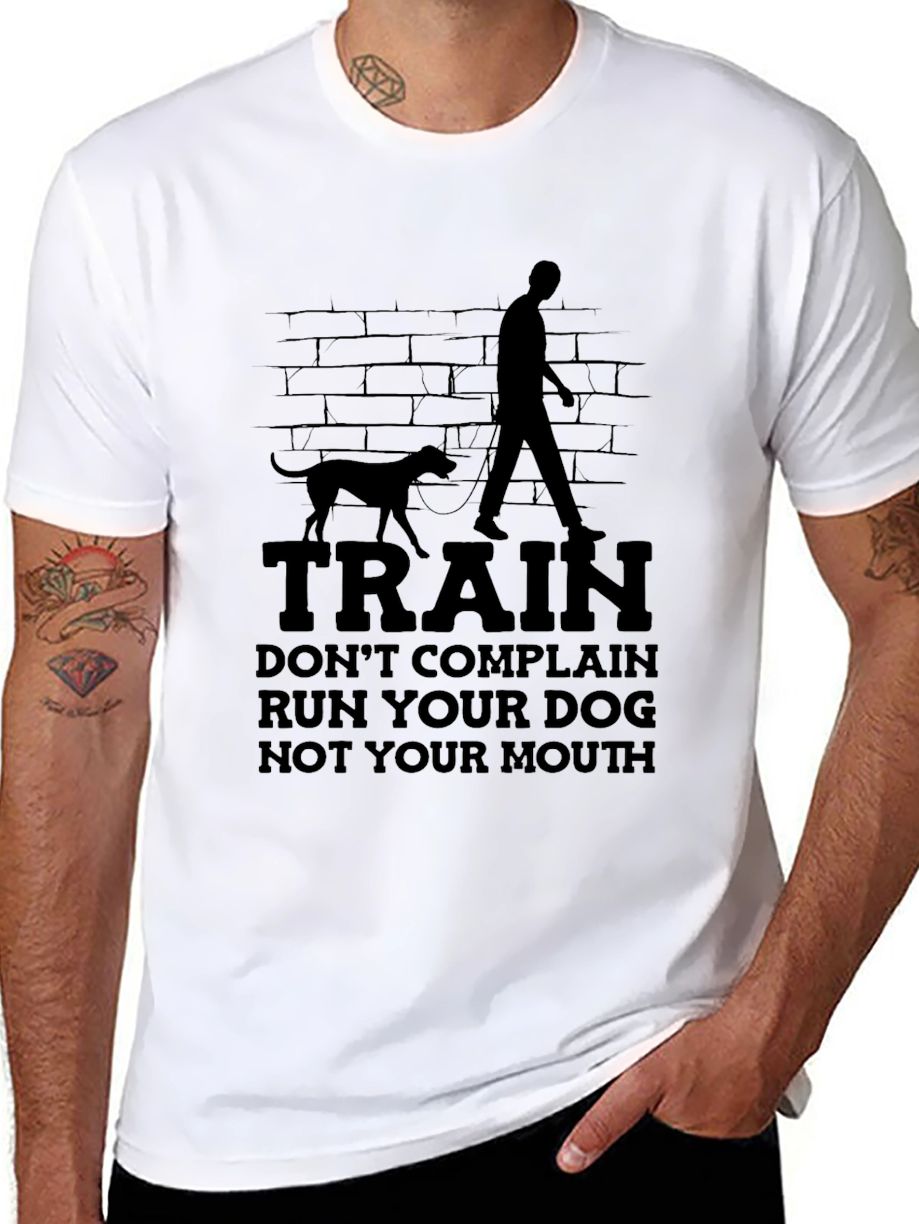 Train Your Dog T-Shirt - Run Your Dog Not Your Mouth Tee