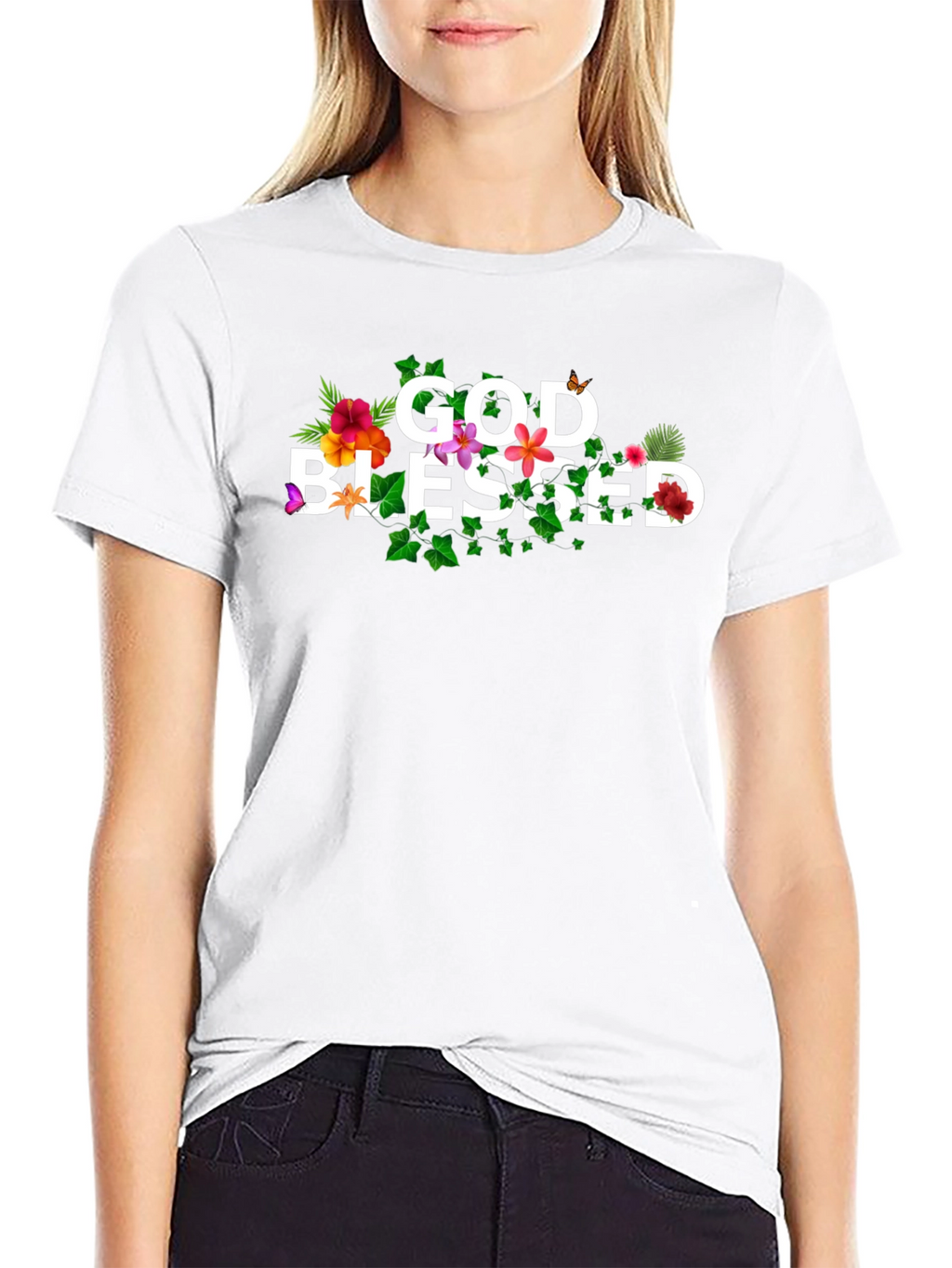 God Blessed Floral T-Shirt